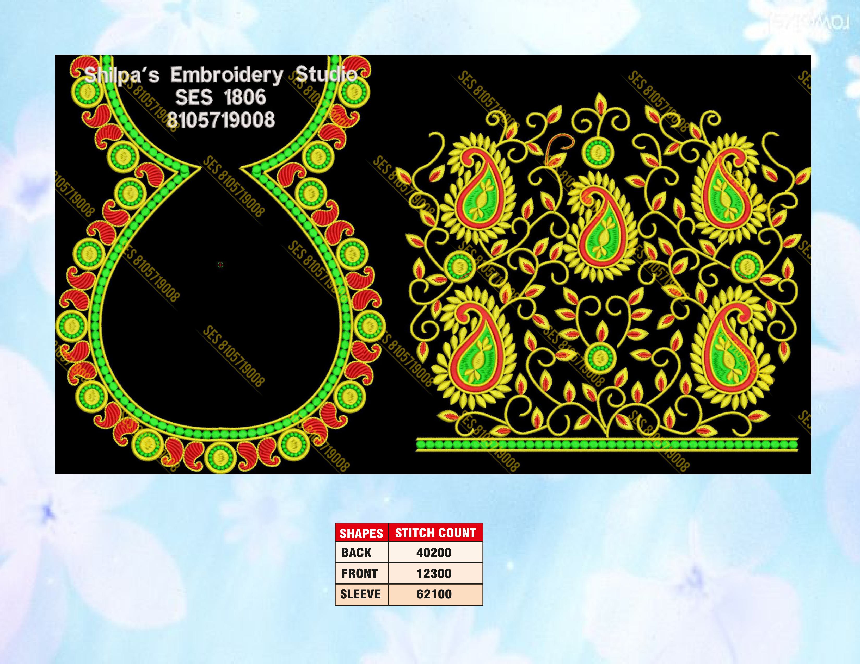 Embroidery Designs 1801-1900 Series