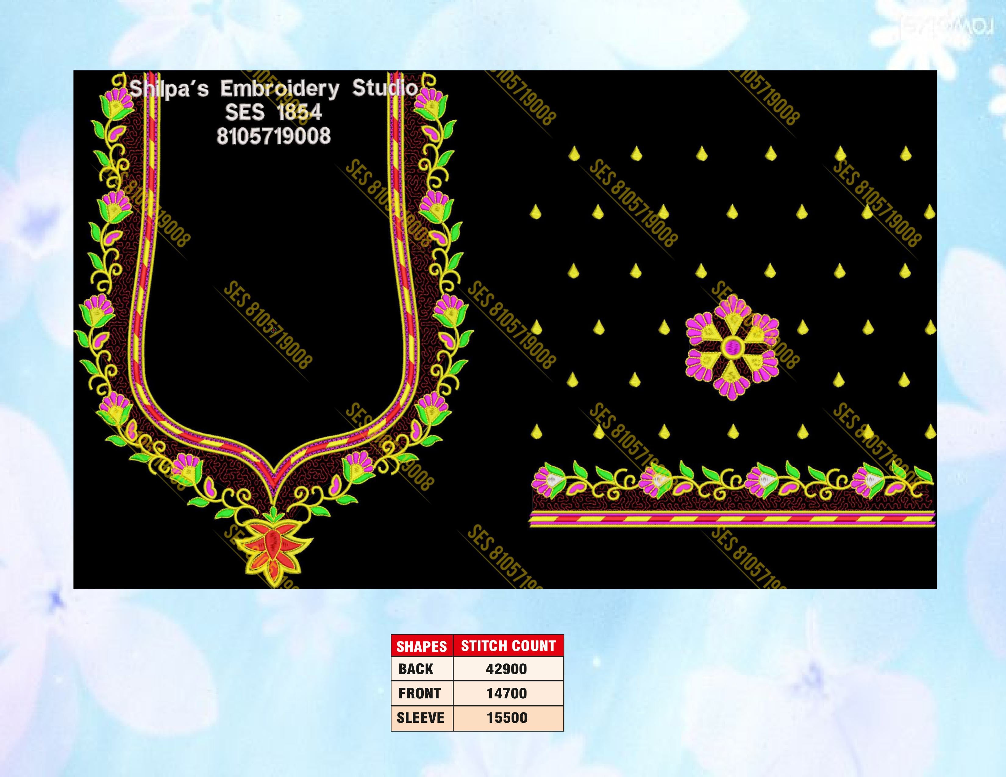 Embroidery Designs 1801-1900 Series