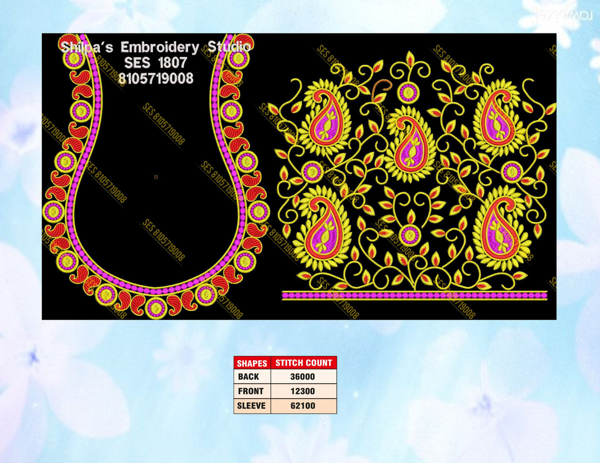 Embroidery Designs 1801-1900 Series