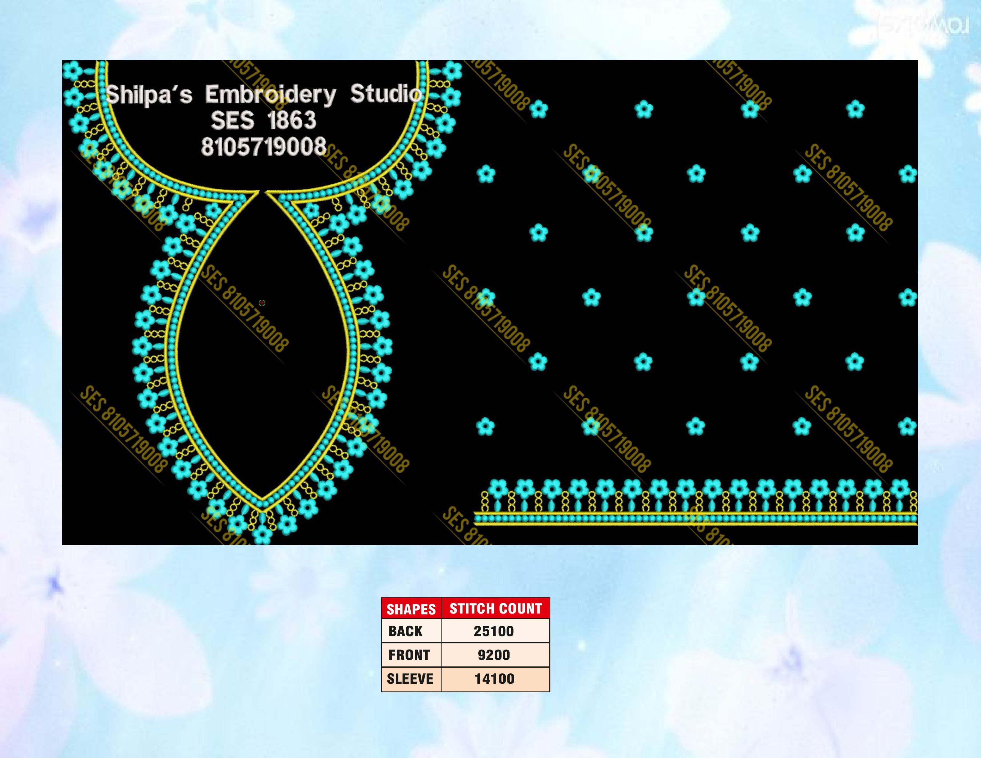Embroidery Designs 1801-1900 Series