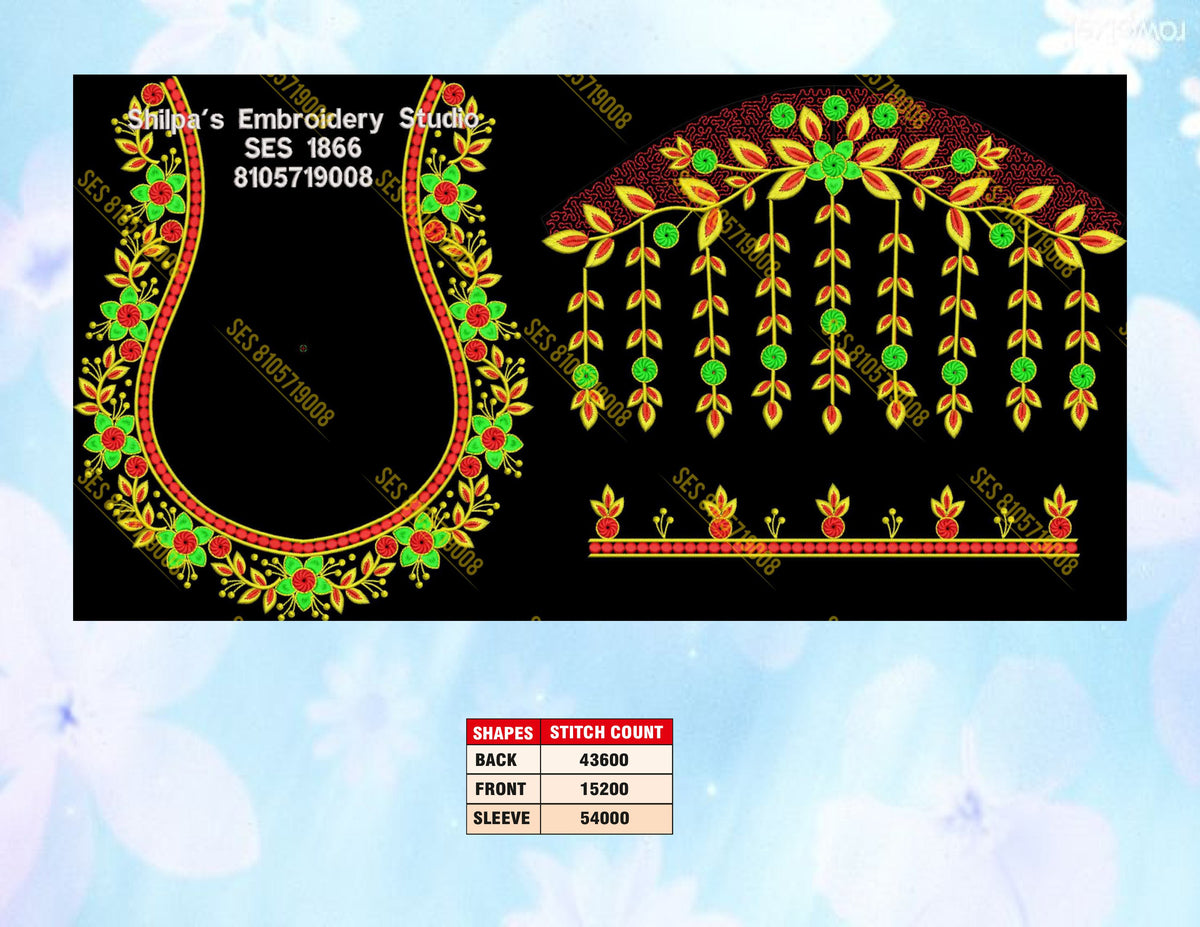 Embroidery Designs 1801-1900 Series