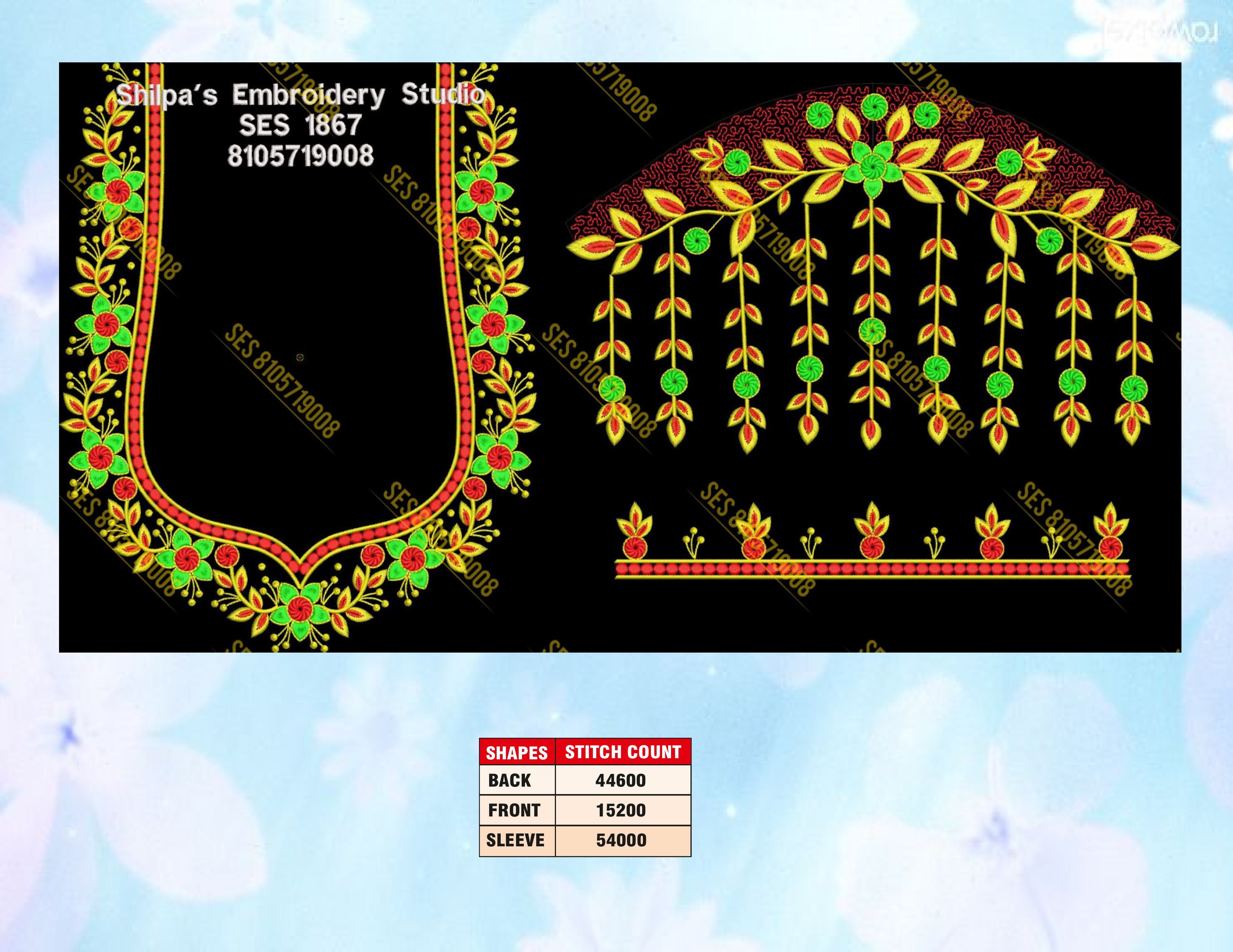 Embroidery Designs 1801-1900 Series