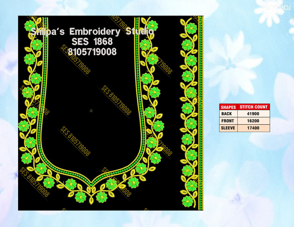 Embroidery Designs 1801-1900 Series
