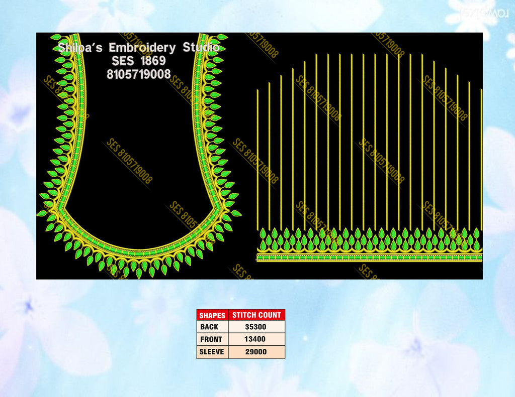 Embroidery Designs 1801-1900 Series