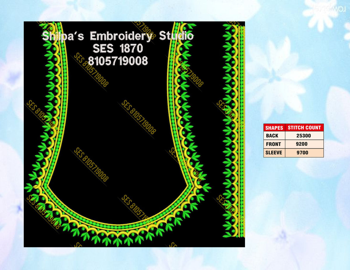 Embroidery Designs 1801-1900 Series
