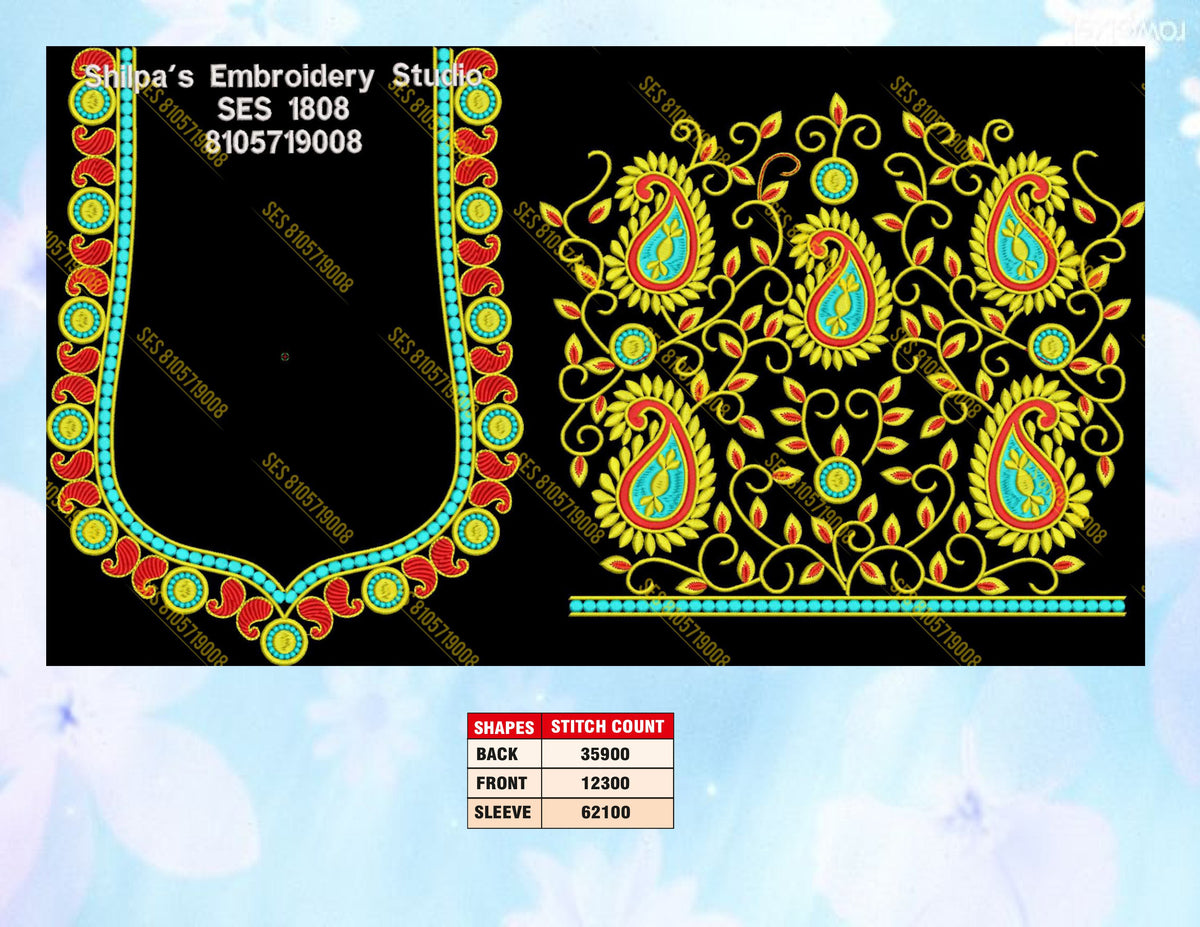 Embroidery Designs 1801-1900 Series