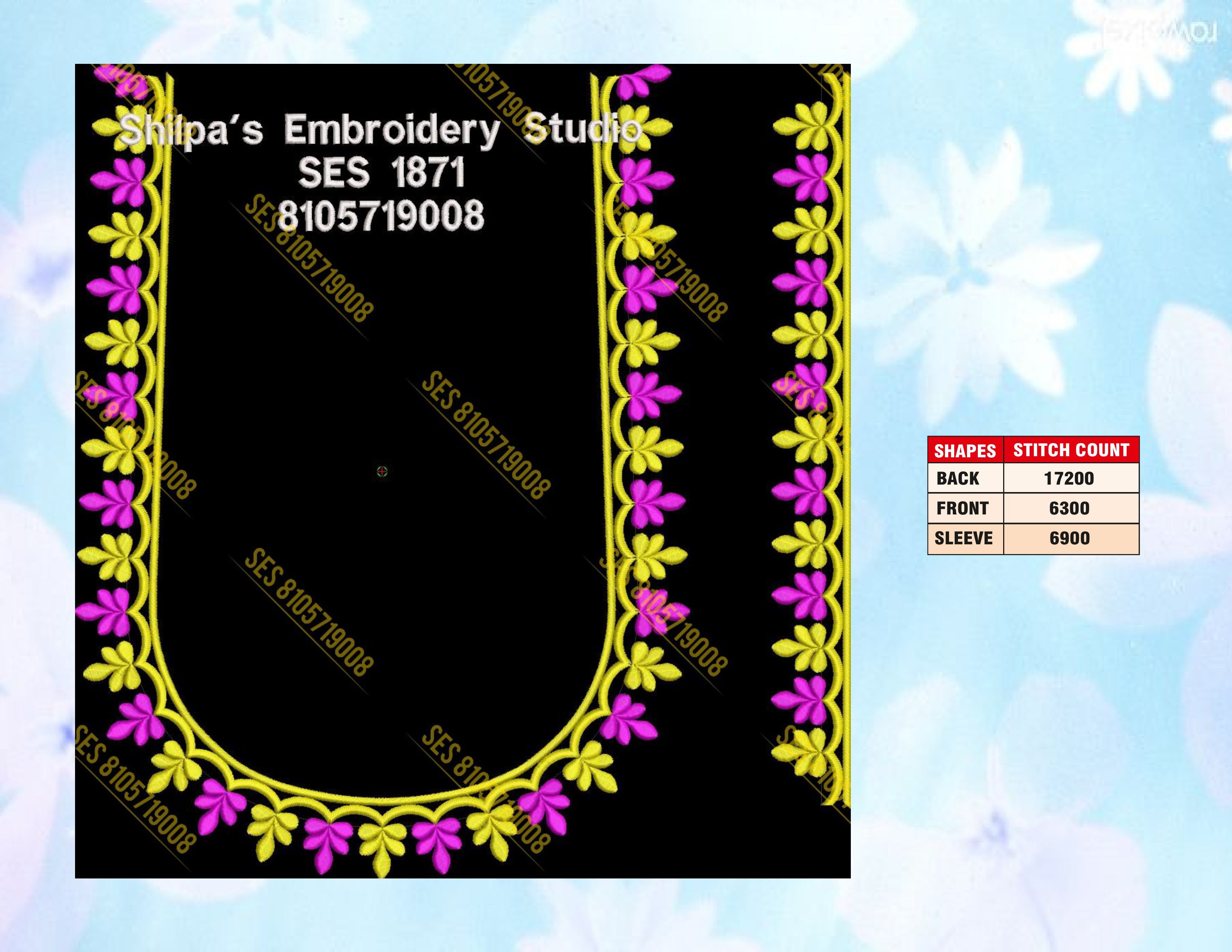Embroidery Designs 1801-1900 Series