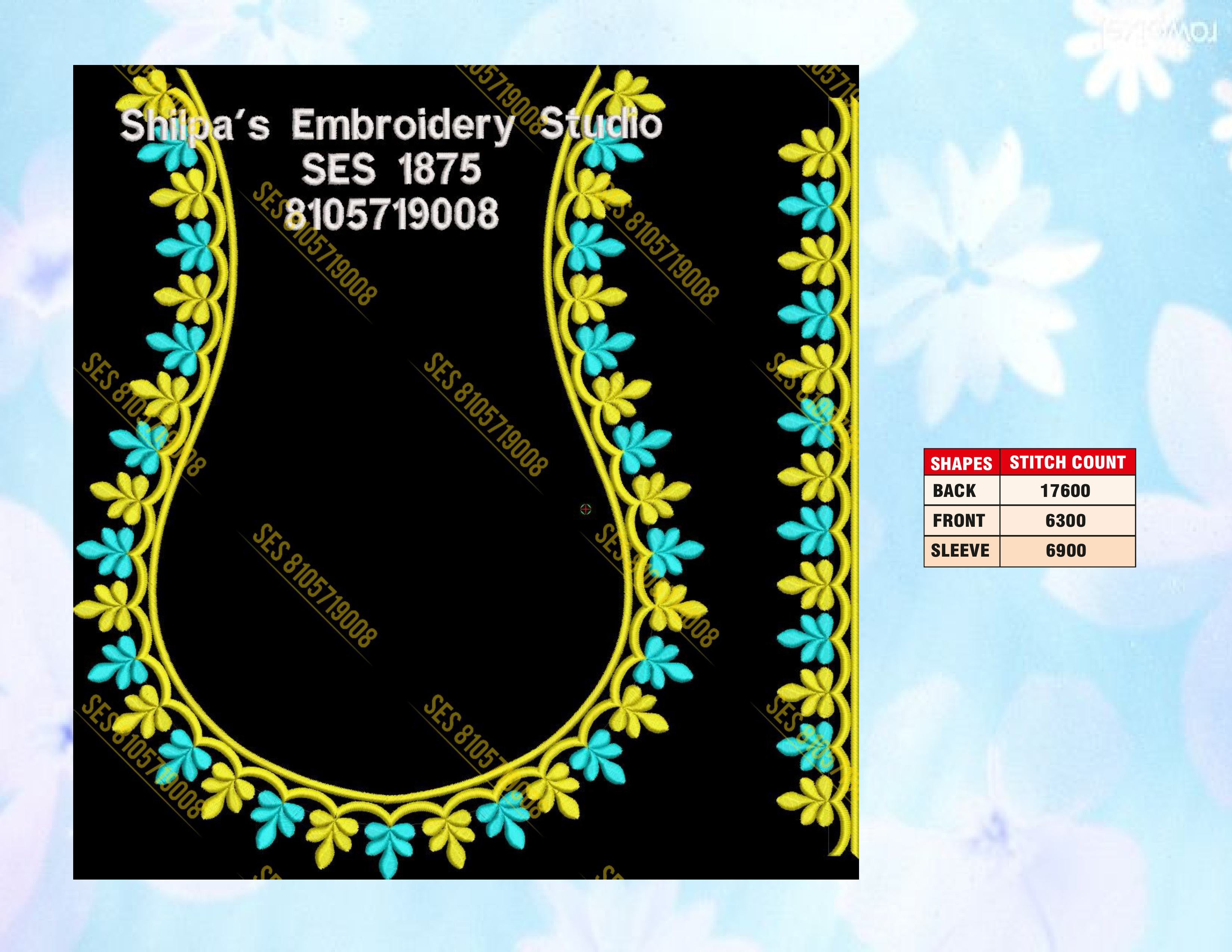Embroidery Designs 1801-1900 Series