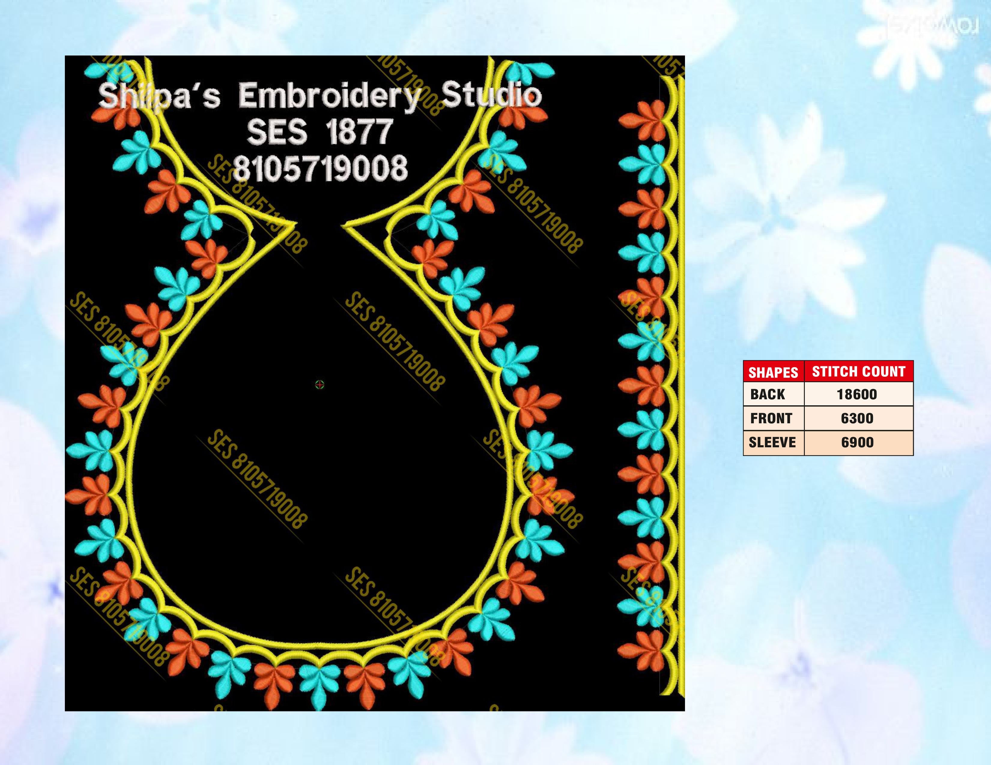 Embroidery Designs 1801-1900 Series
