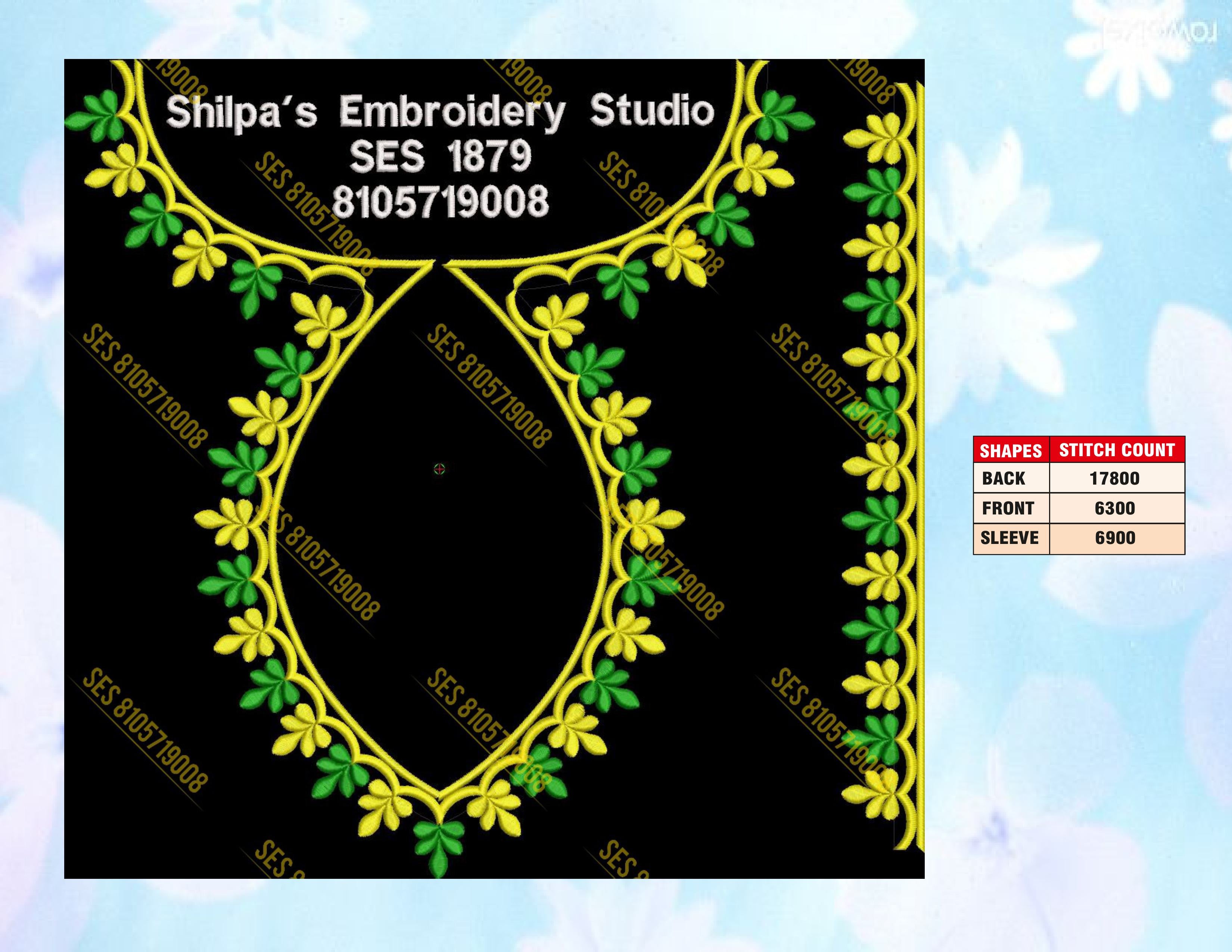 Embroidery Designs 1801-1900 Series