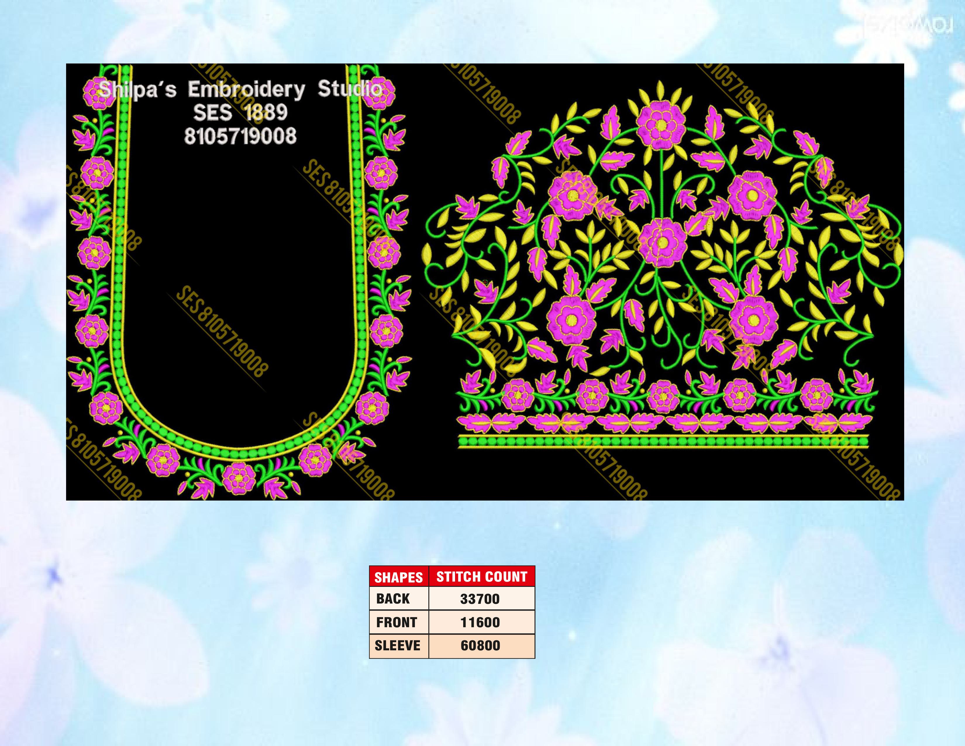 Embroidery Designs 1801-1900 Series