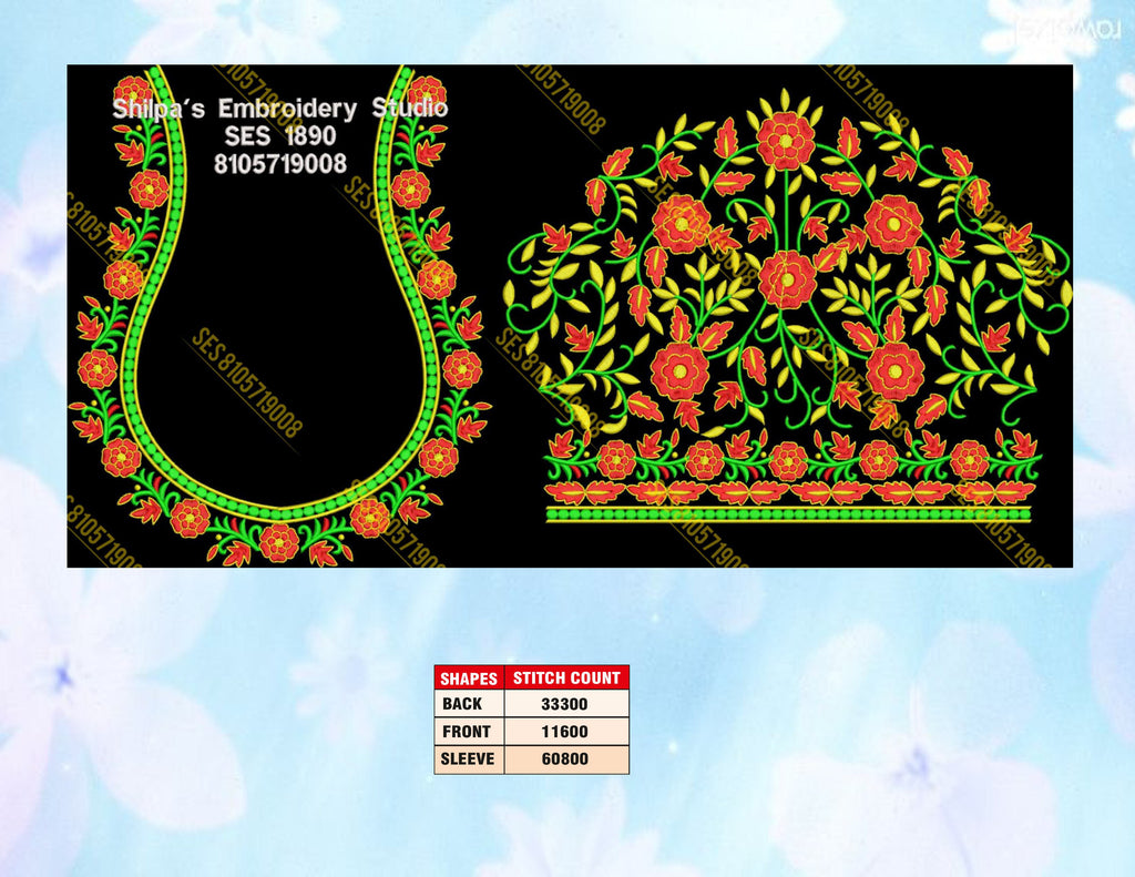 Embroidery Designs 1801-1900 Series