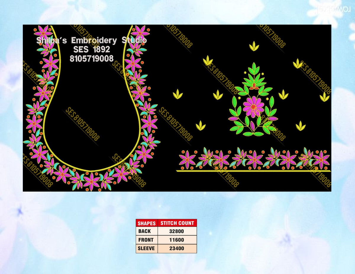 Embroidery Designs 1801-1900 Series