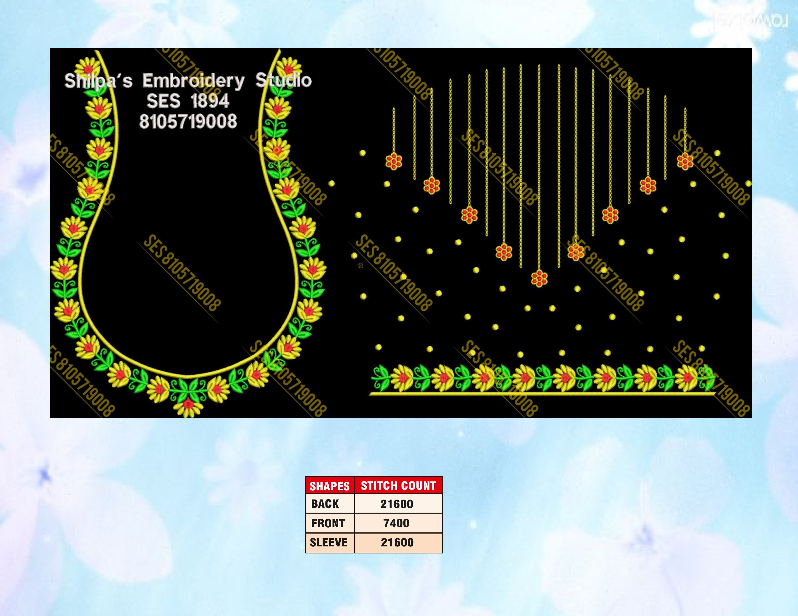 Embroidery Designs 1801-1900 Series