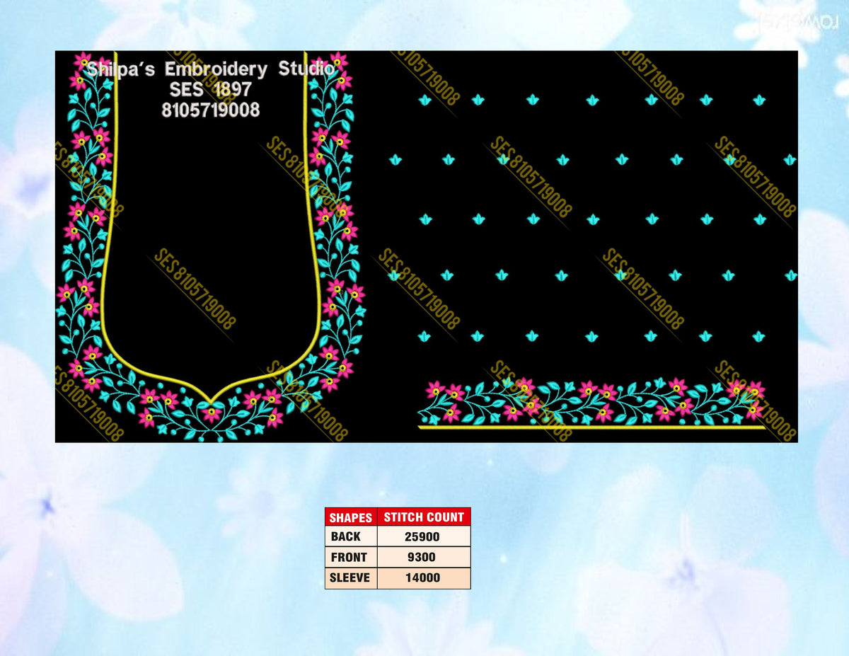 Embroidery Designs 1801-1900 Series