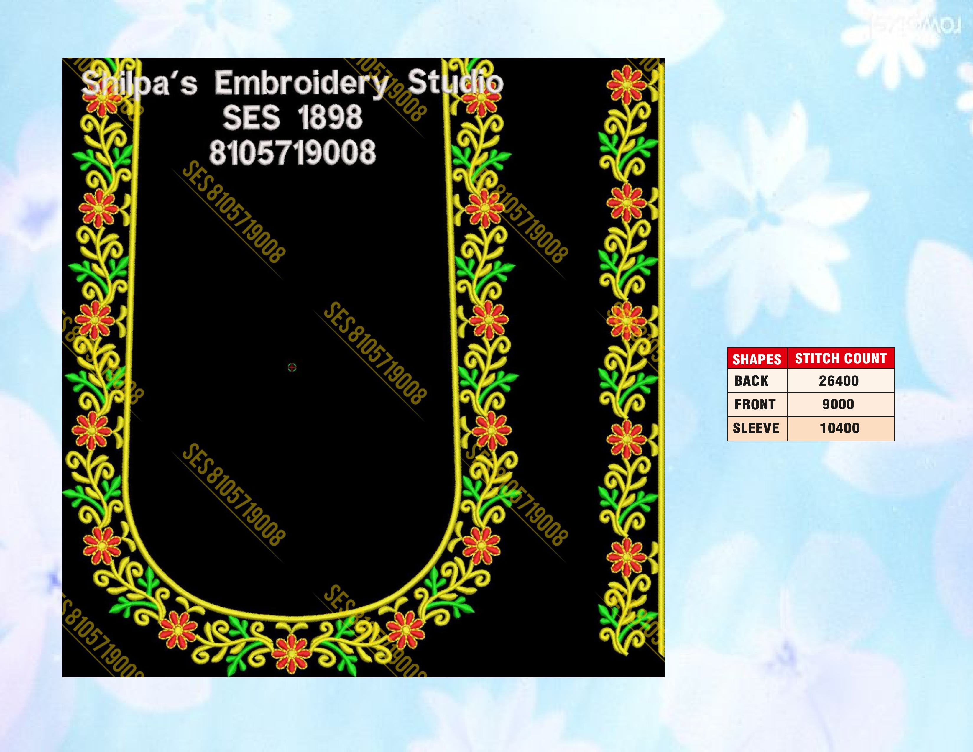 Embroidery Designs 1801-1900 Series