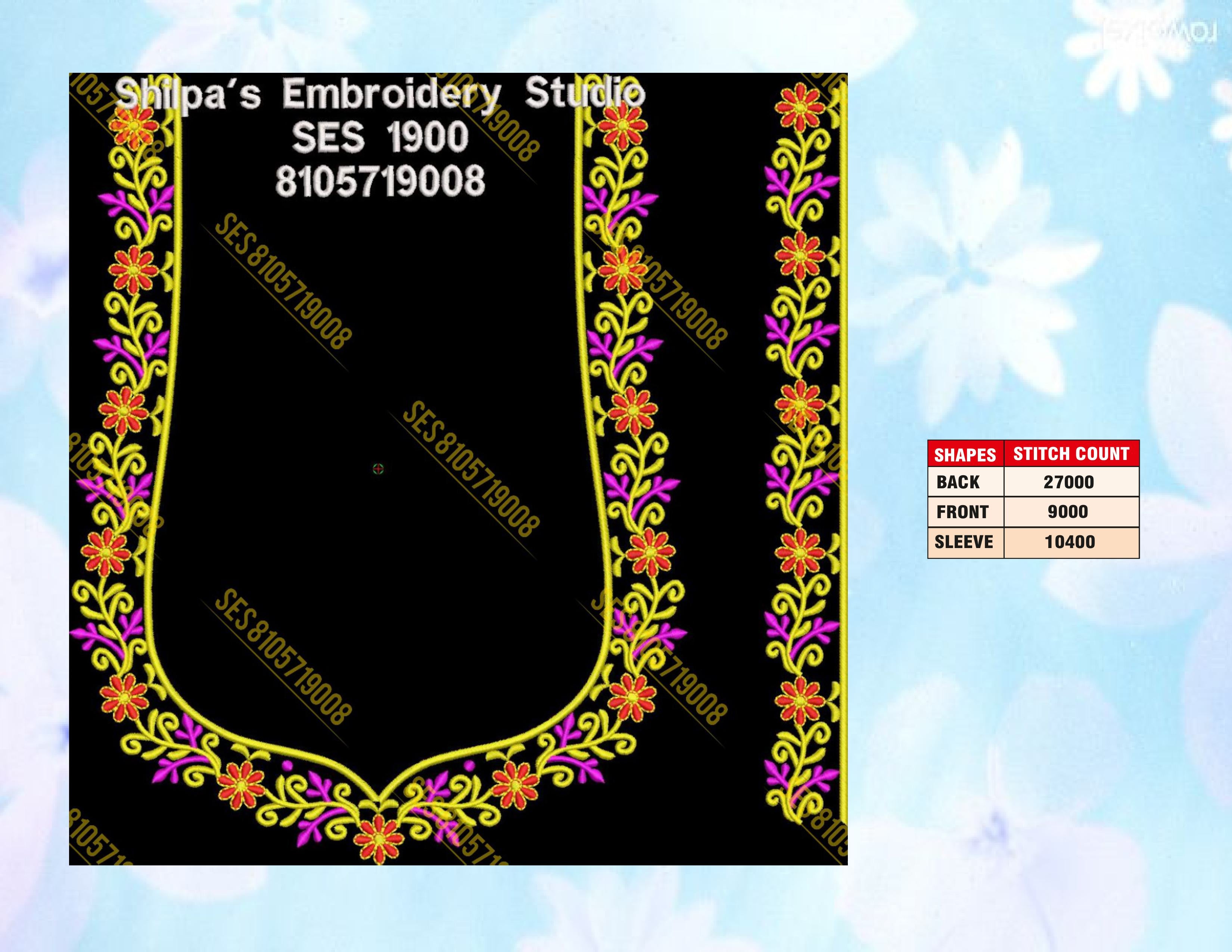 Embroidery Designs 1801-1900 Series