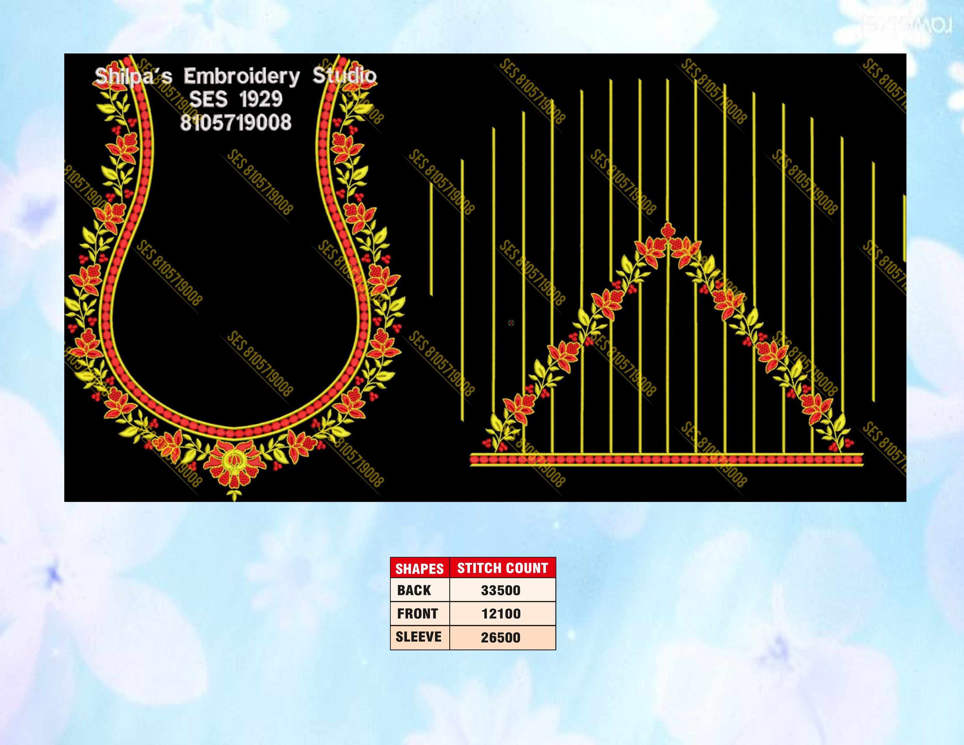 Embroidery Designs 1901-2000 Series