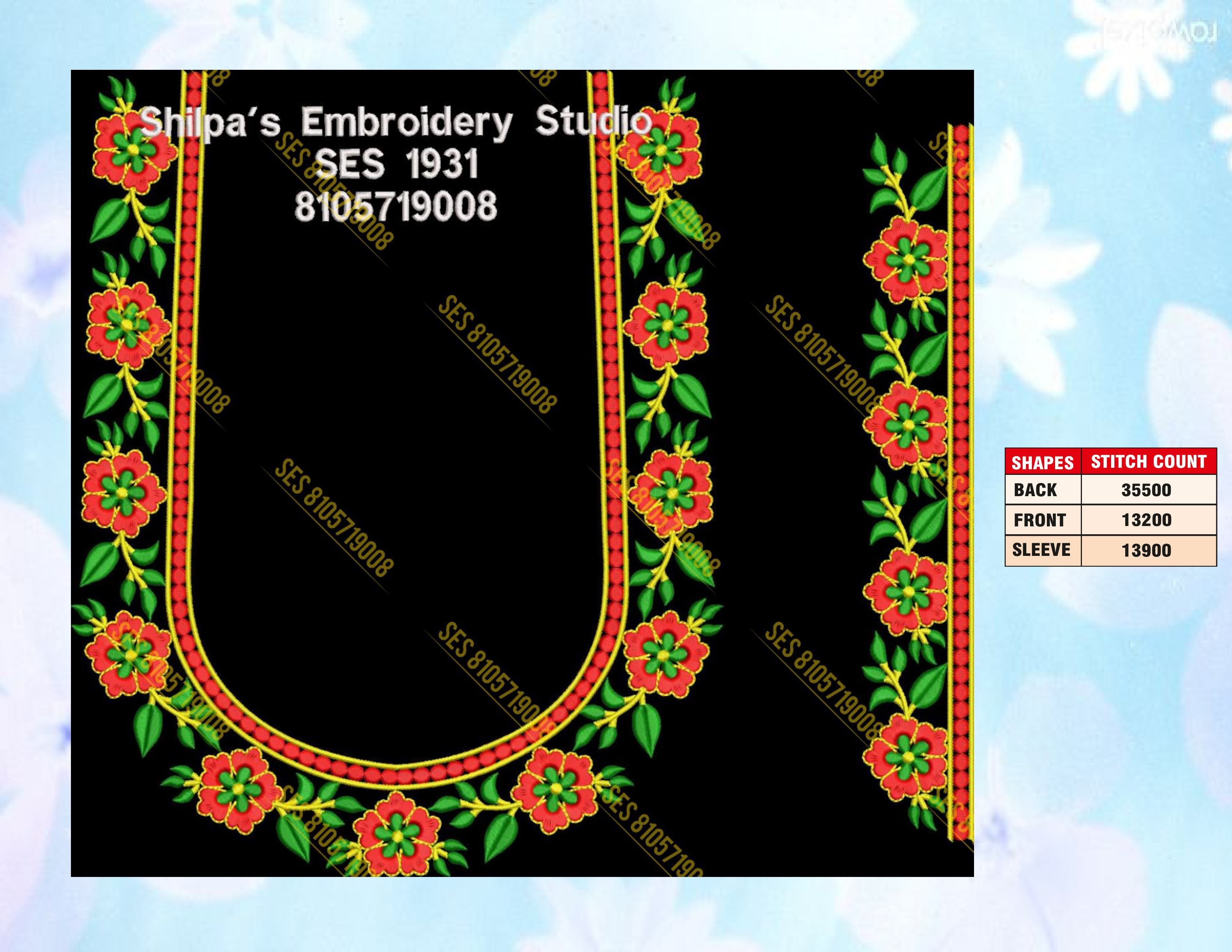 Embroidery Designs 1901-2000 Series