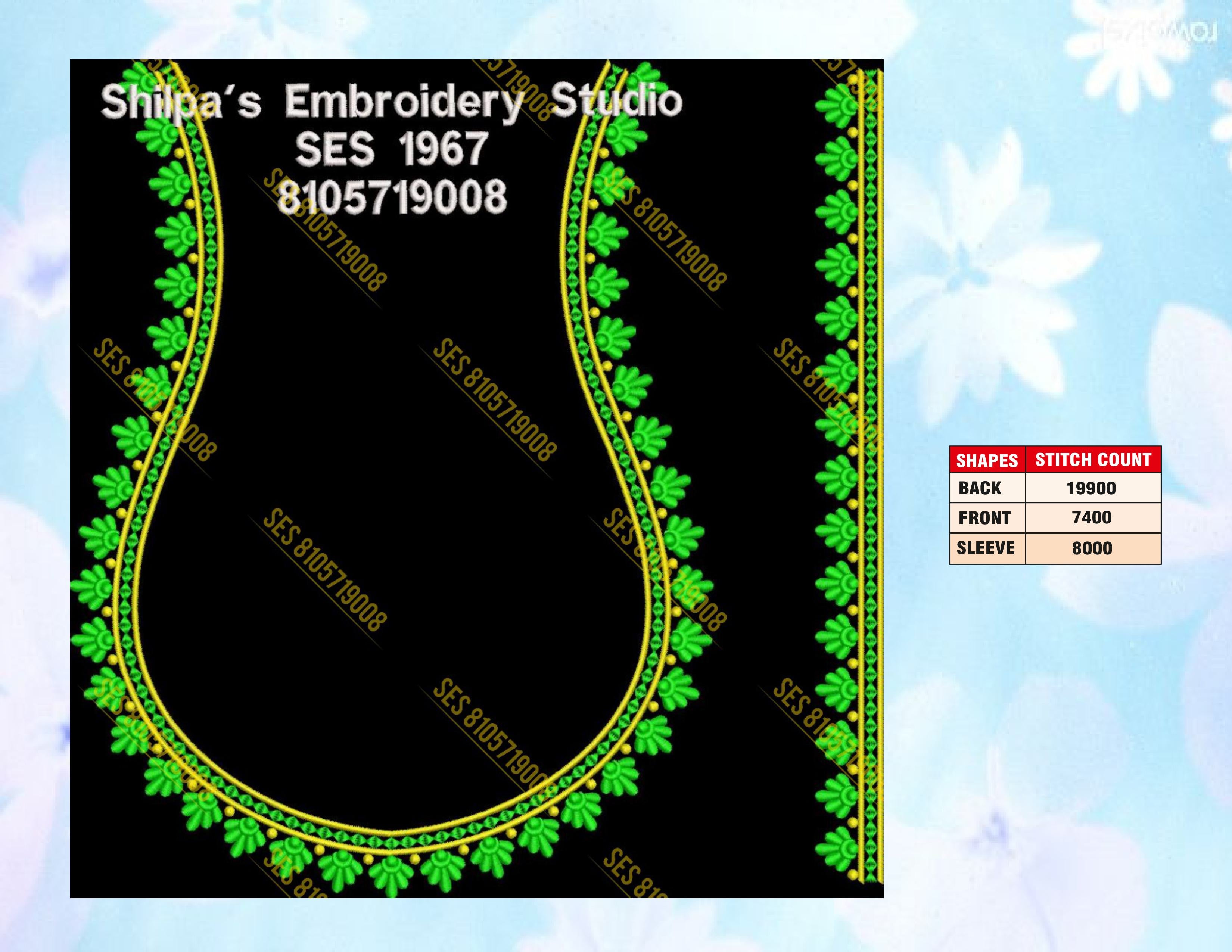 Embroidery Designs 1901-2000 Series
