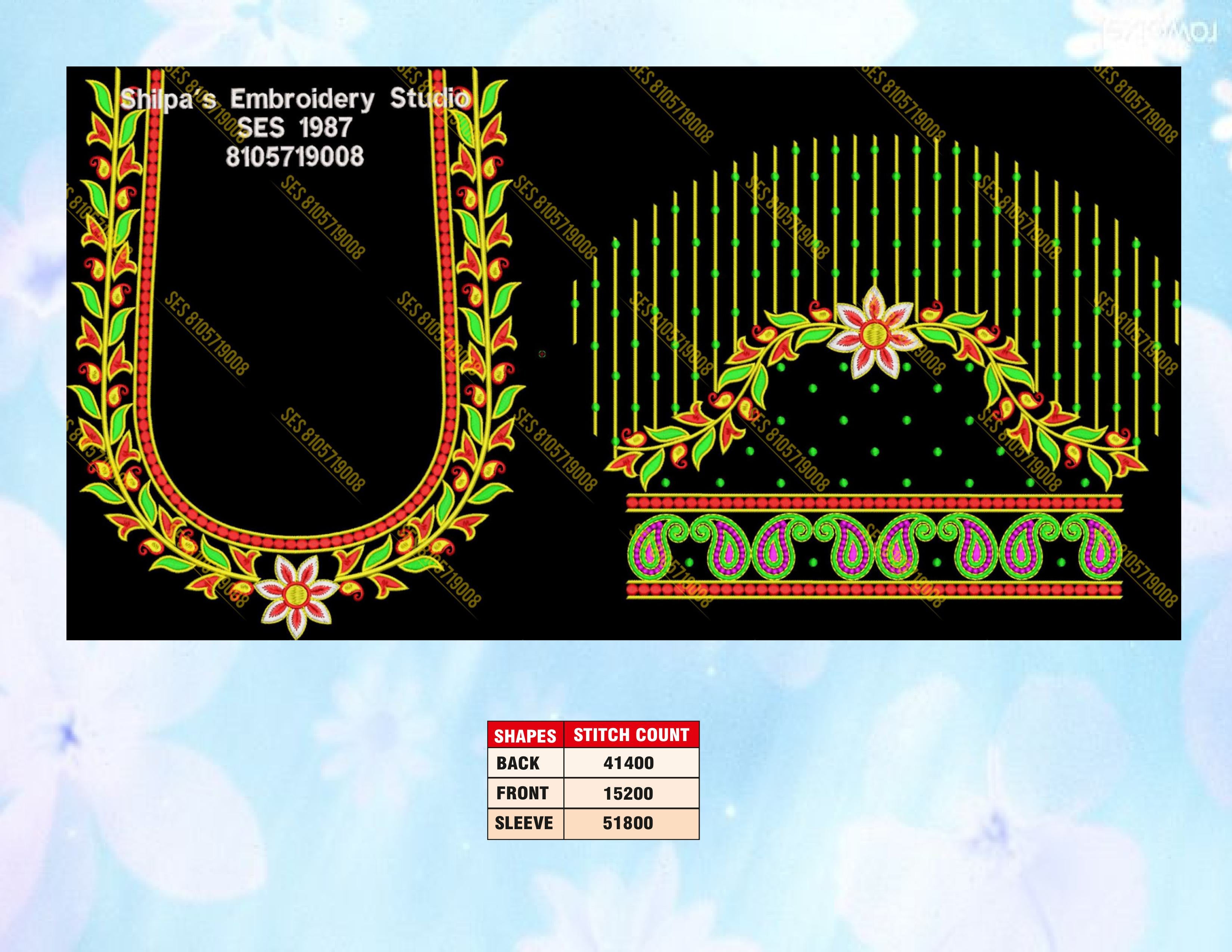 Embroidery Designs 1901-2000 Series