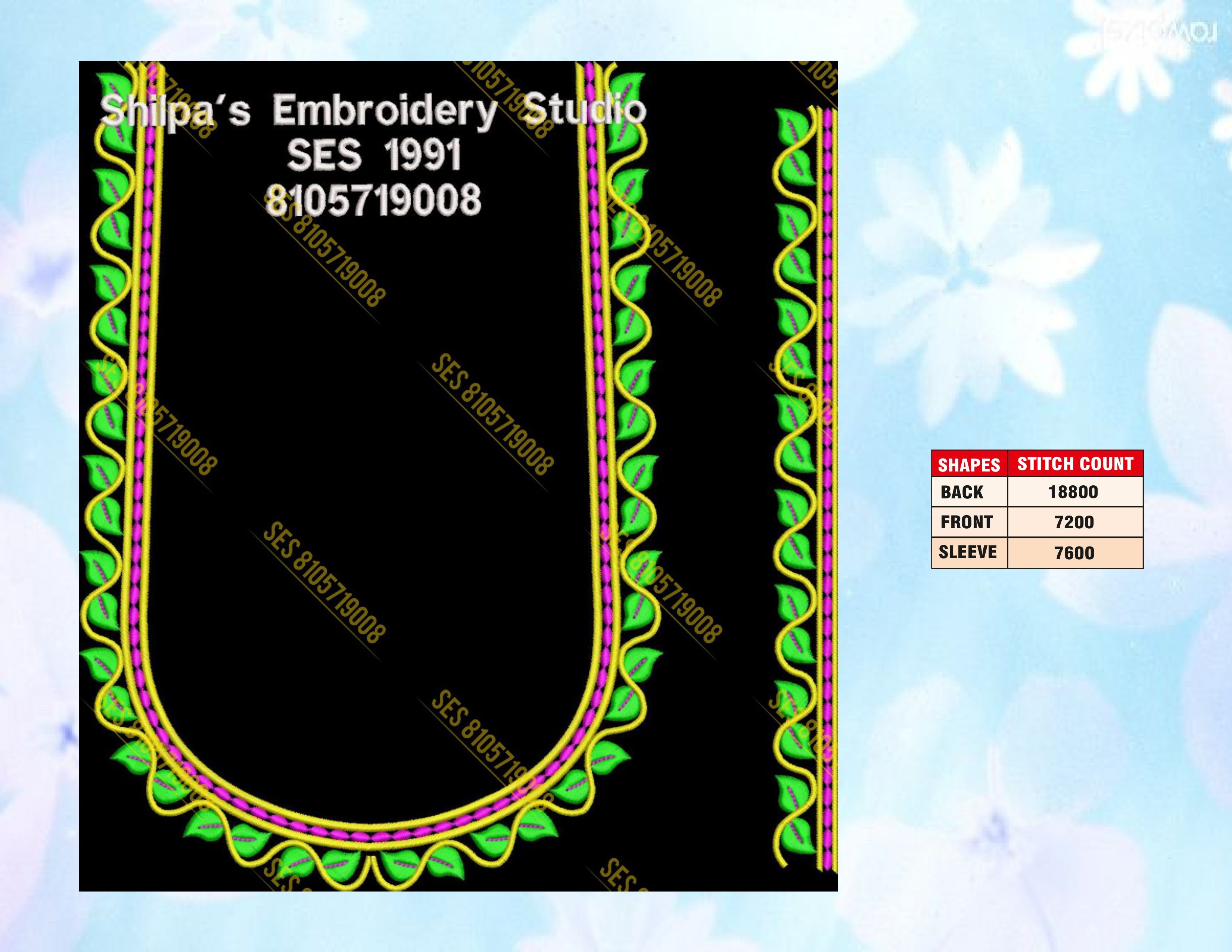 Embroidery Designs 1901-2000 Series
