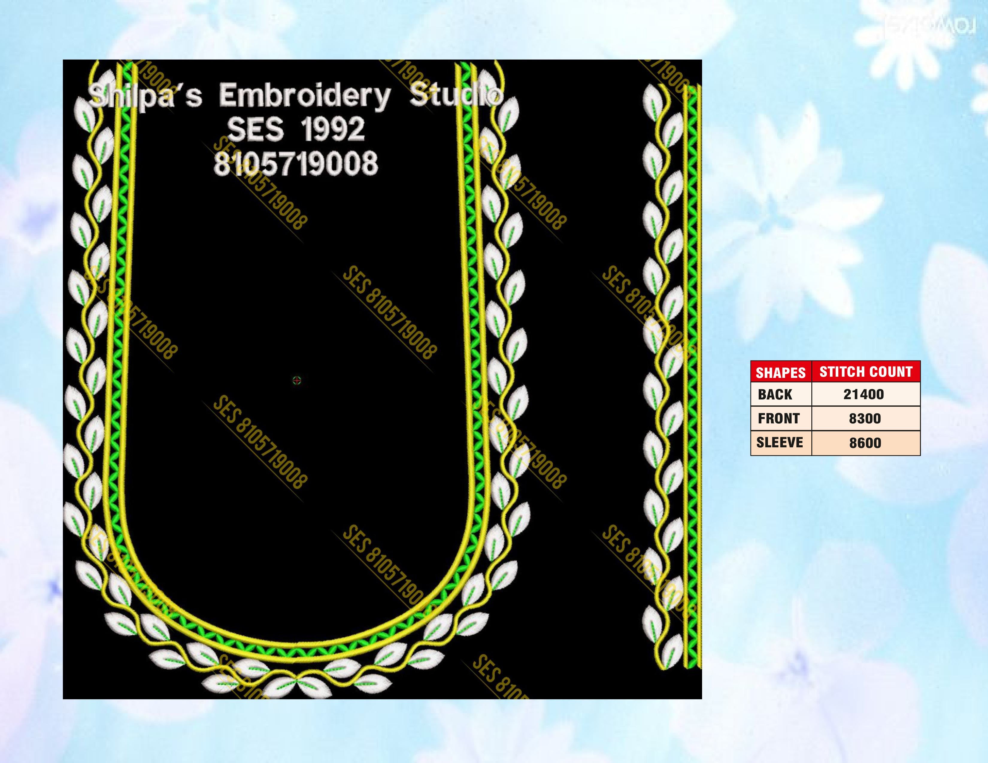 Embroidery Designs 1901-2000 Series