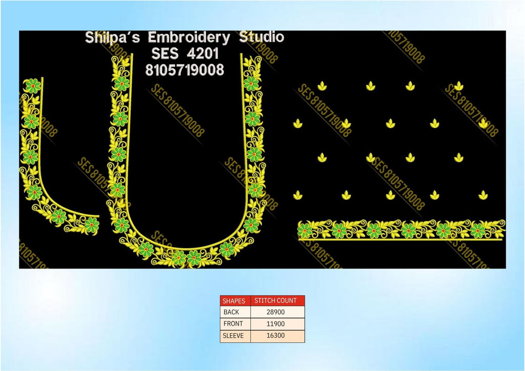 Embroidery Designs 4201-4300 Series