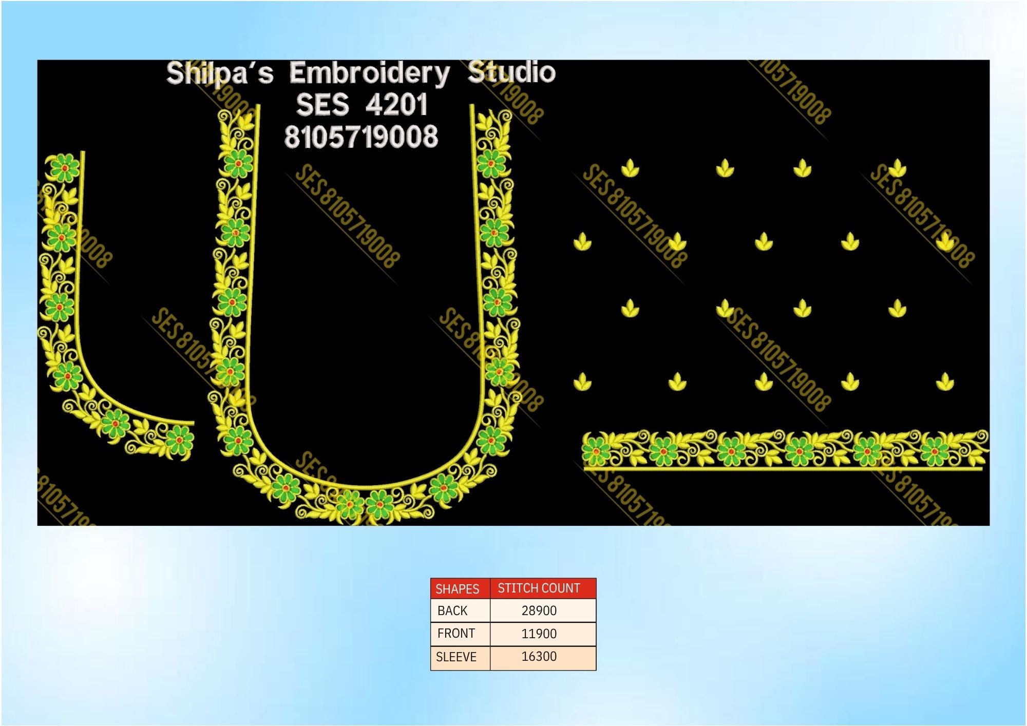 Embroidery Designs 4201-4300 Series