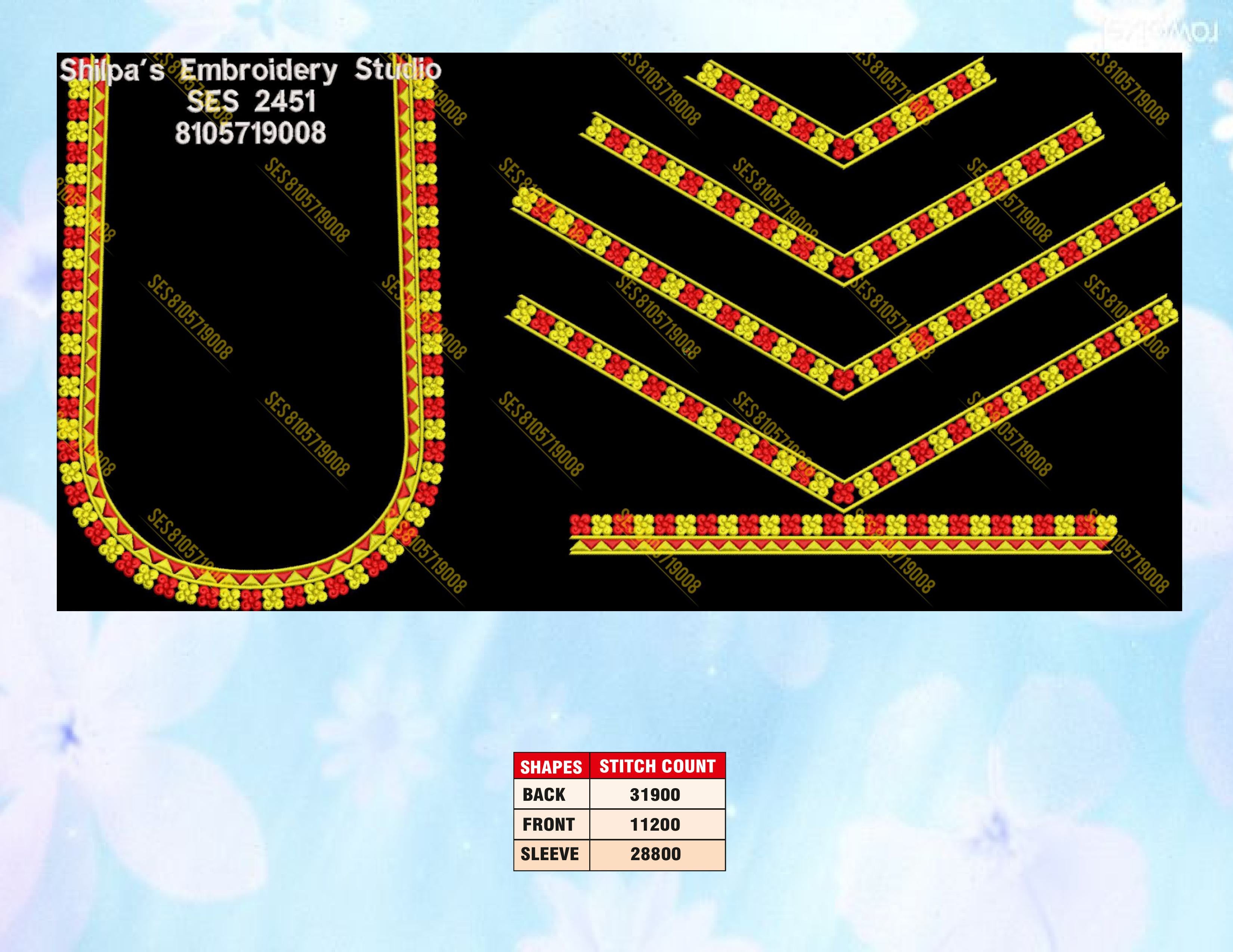 Embroidery Designs 2301-2400 Series
