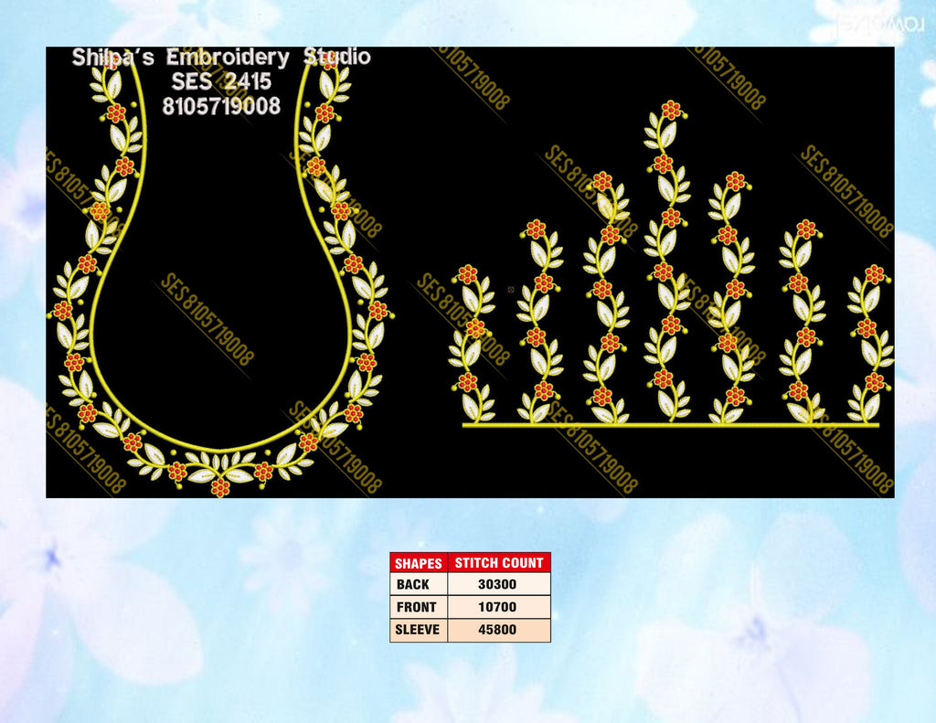 Embroidery Designs 2401-2500 Series