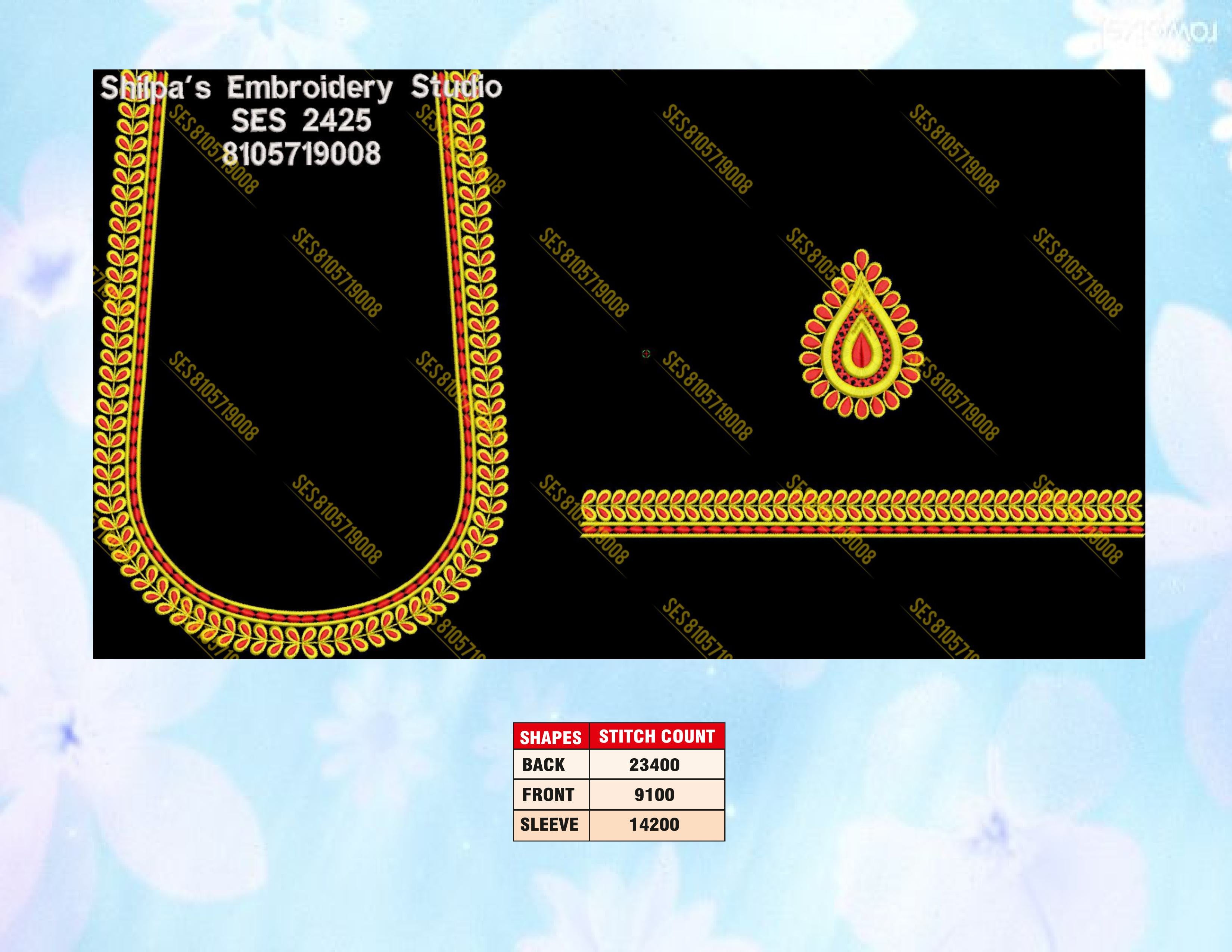 Embroidery Designs 2401-2500 Series