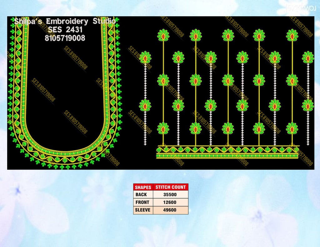 Embroidery Designs 2401-2500 Series
