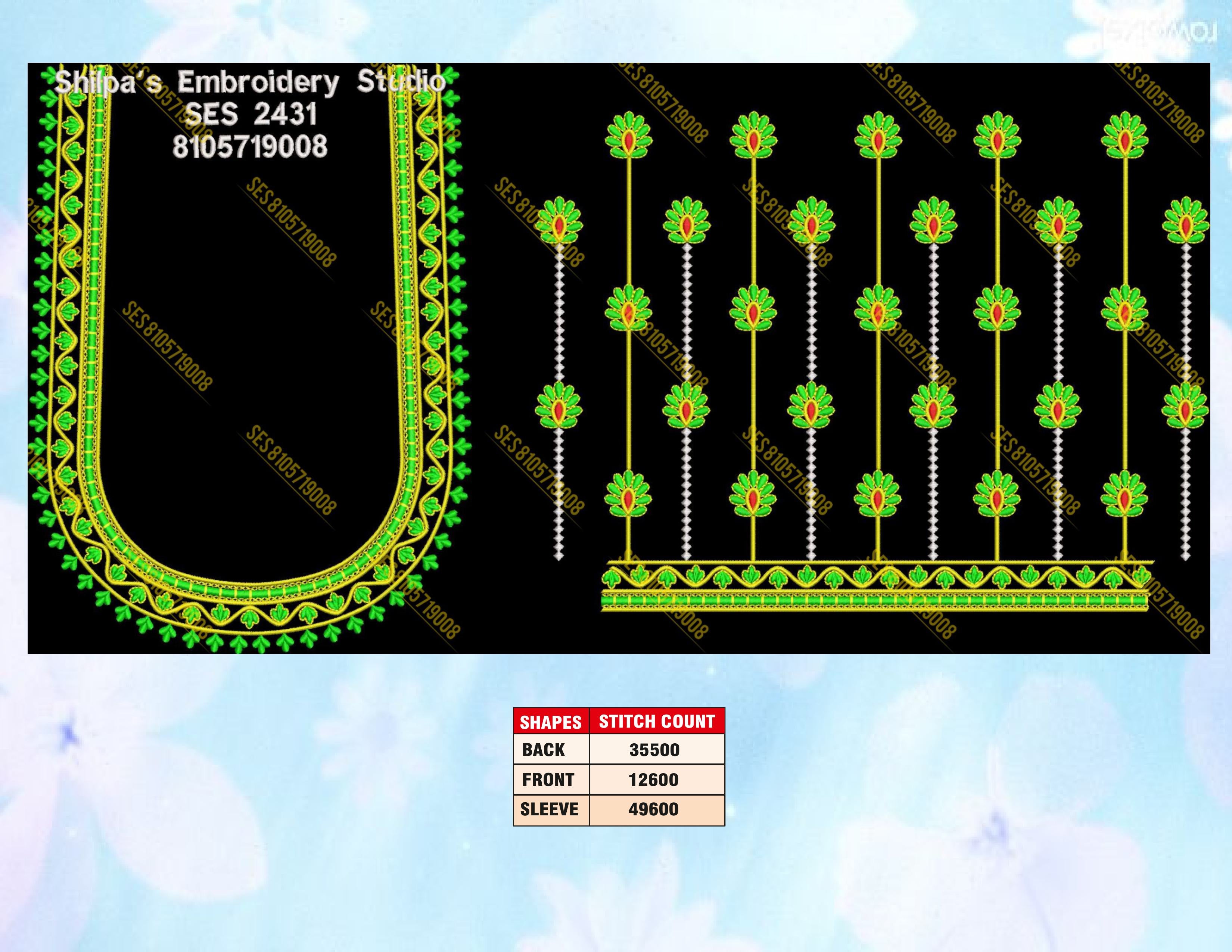 Embroidery Designs 2401-2500 Series