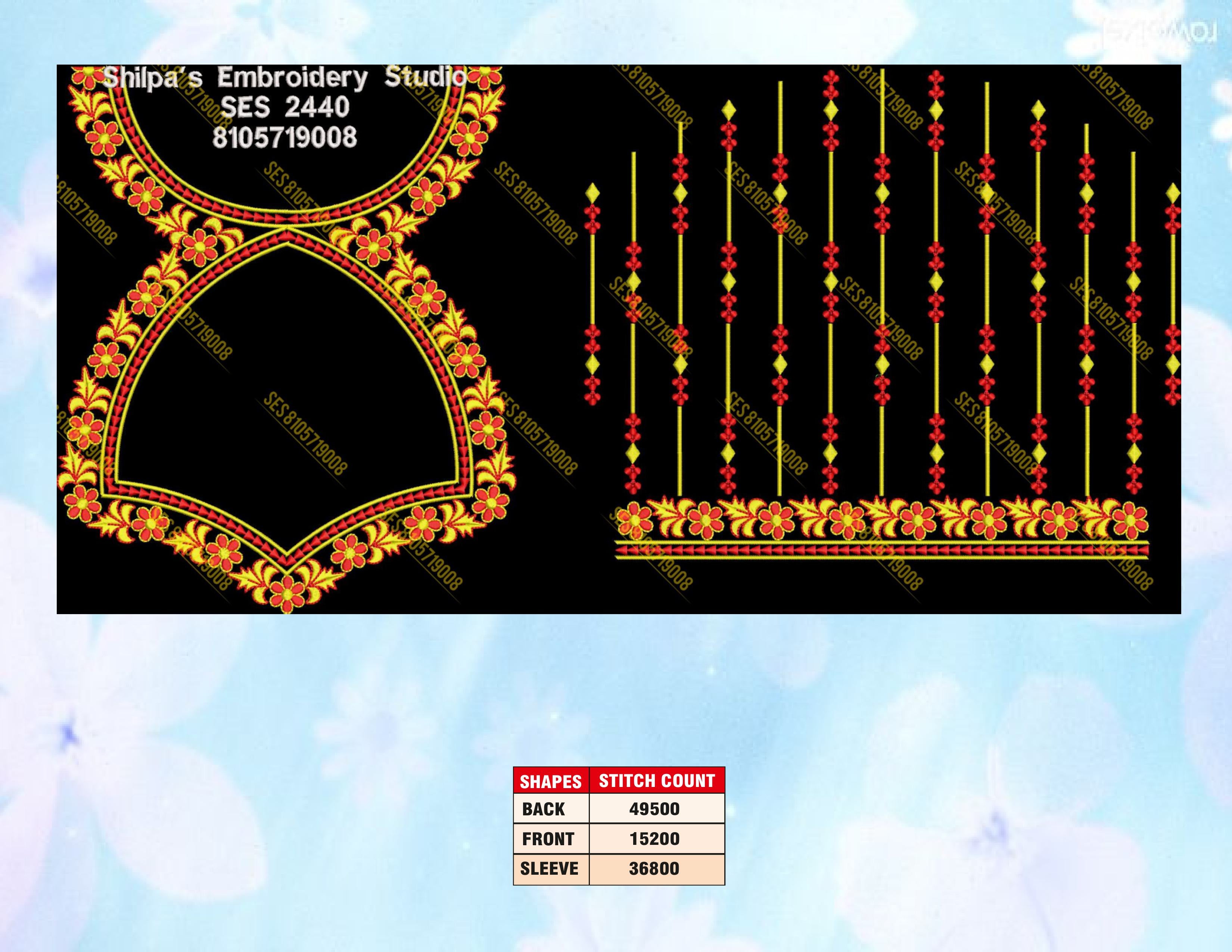 Embroidery Designs 2401-2500 Series