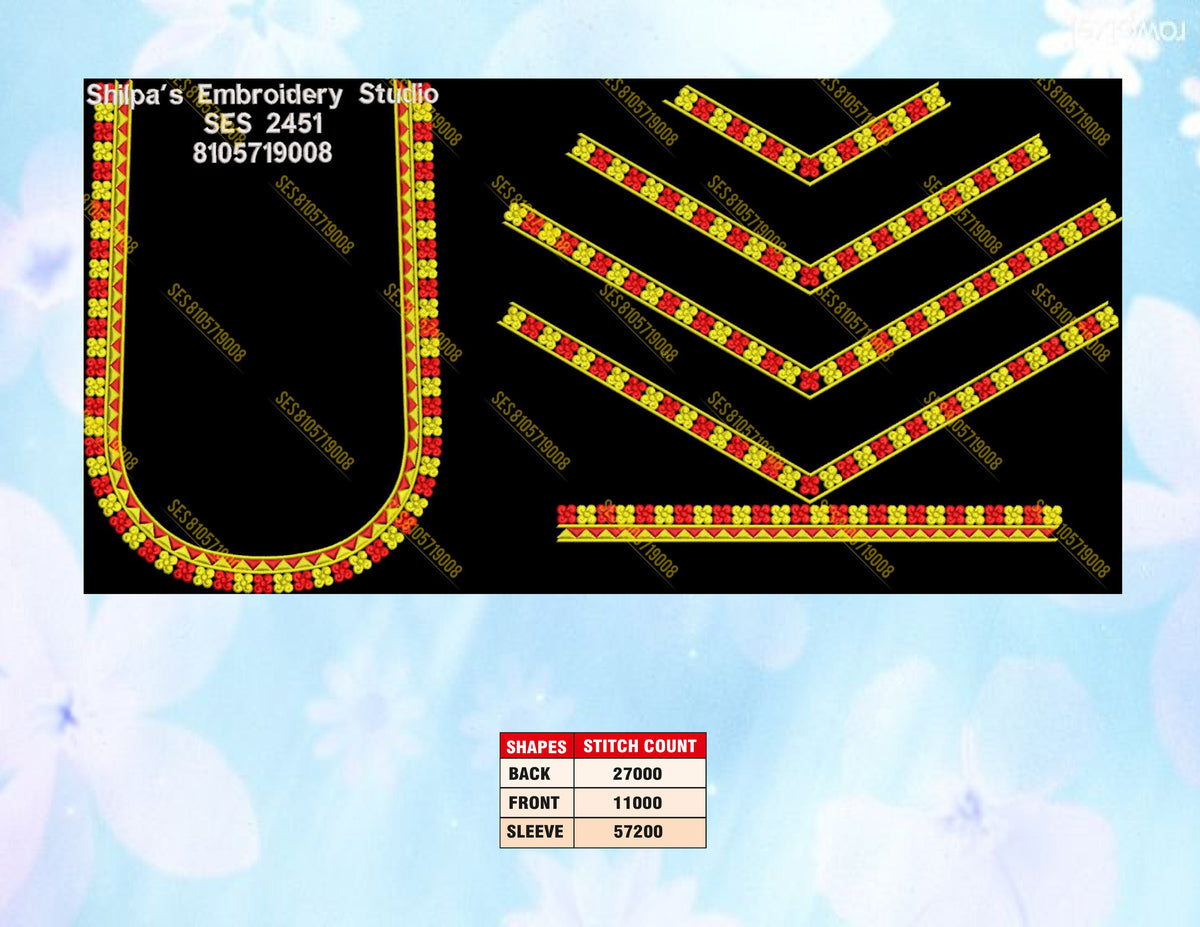 Embroidery Designs 2401-2500 Series