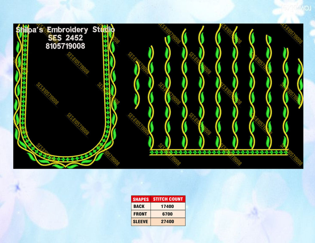 Embroidery Designs 2401-2500 Series