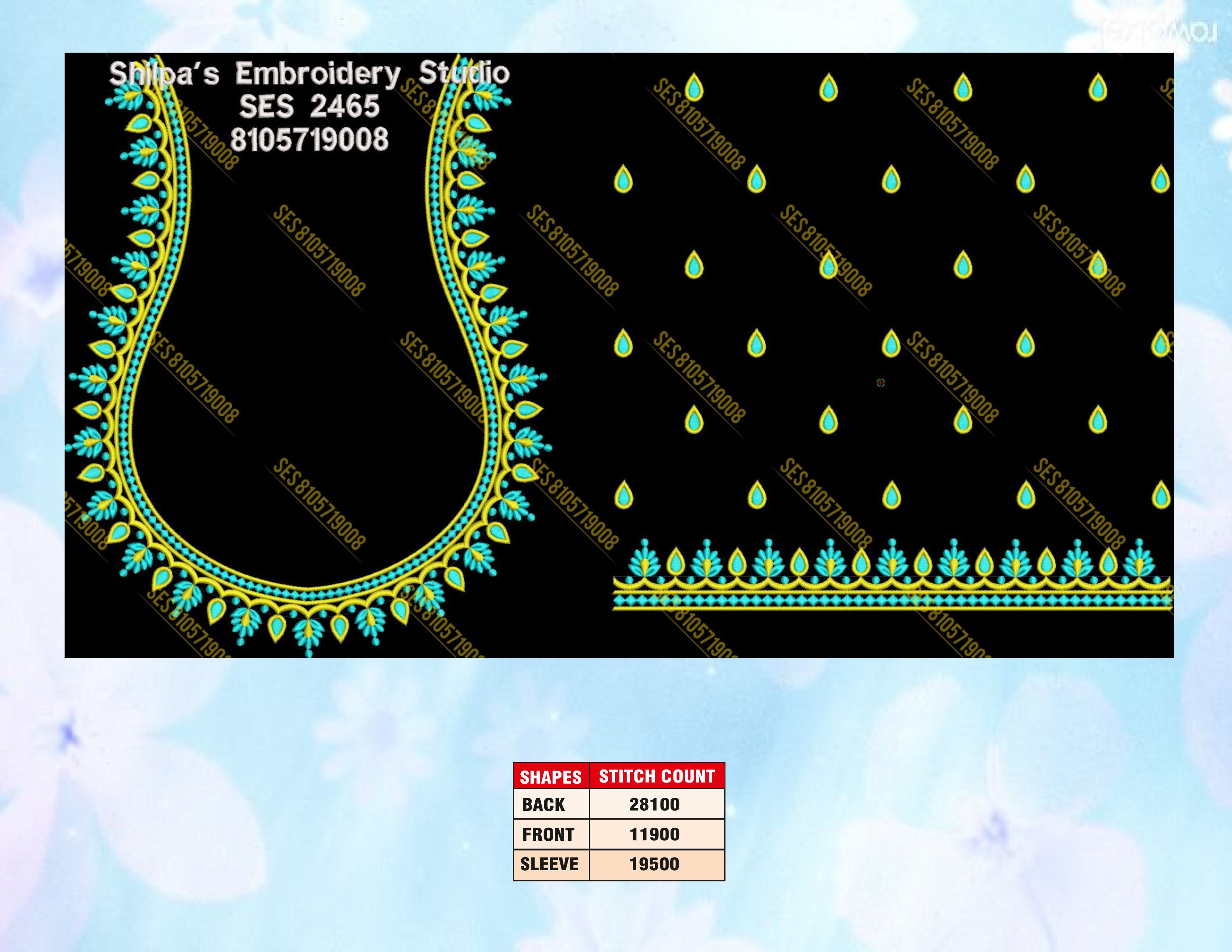 Embroidery Designs 2401-2500 Series