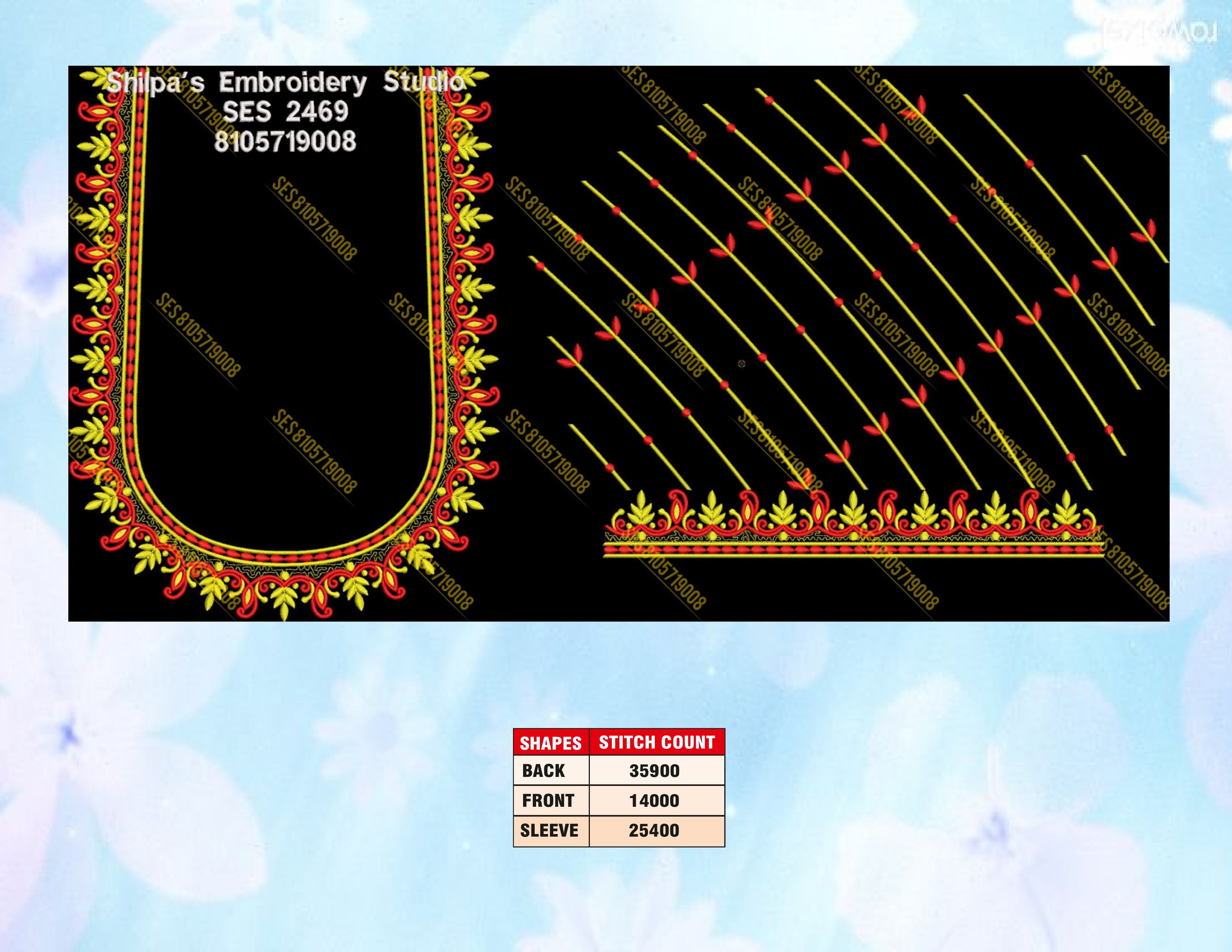 Embroidery Designs 2401-2500 Series