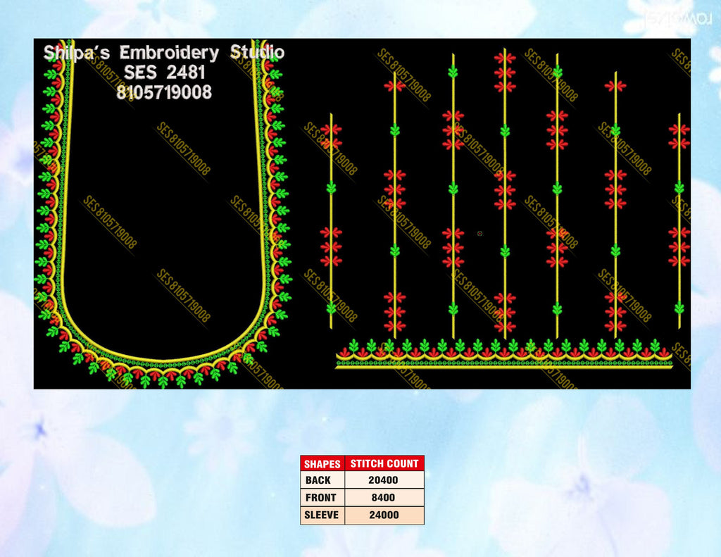 Embroidery Designs 2401-2500 Series