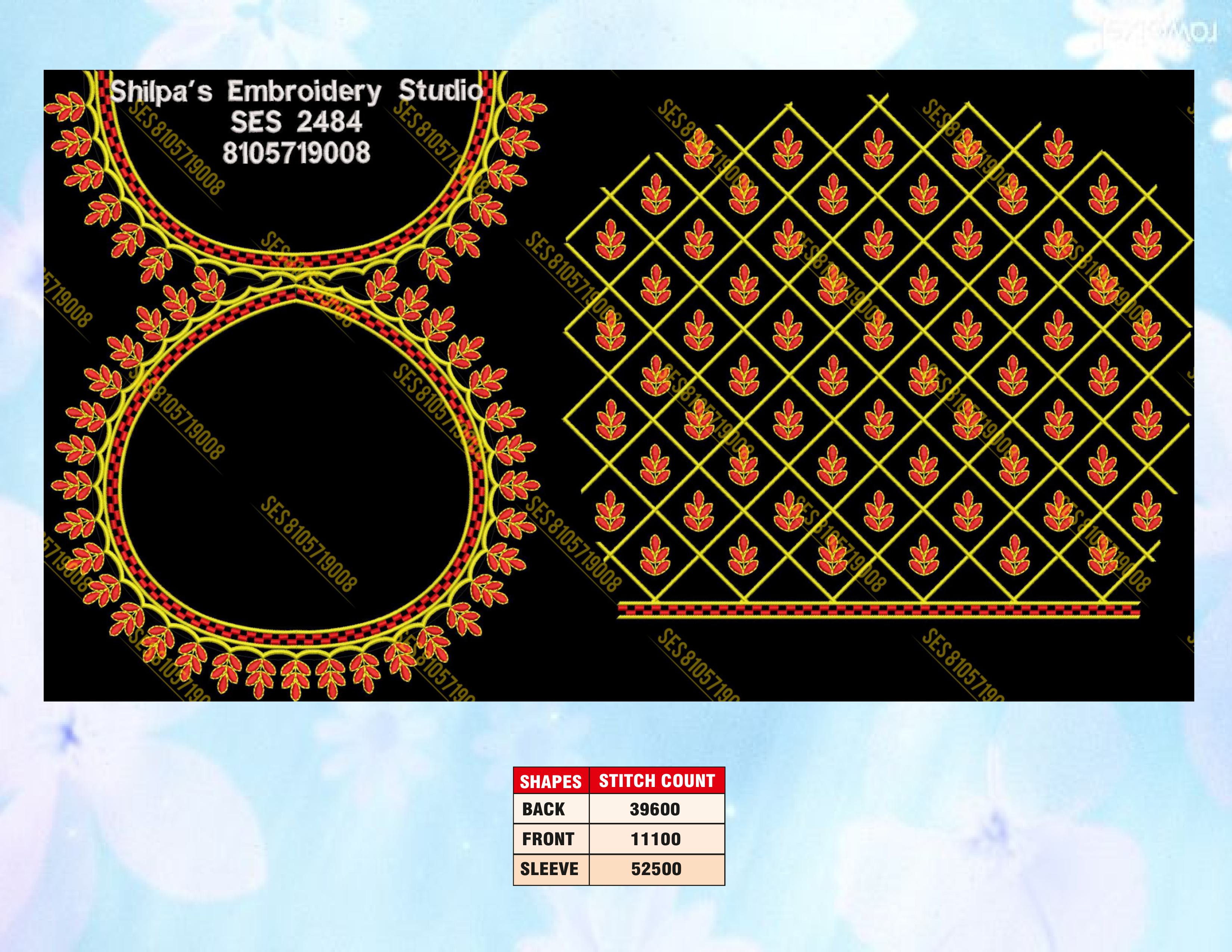 Embroidery Designs 2401-2500 Series