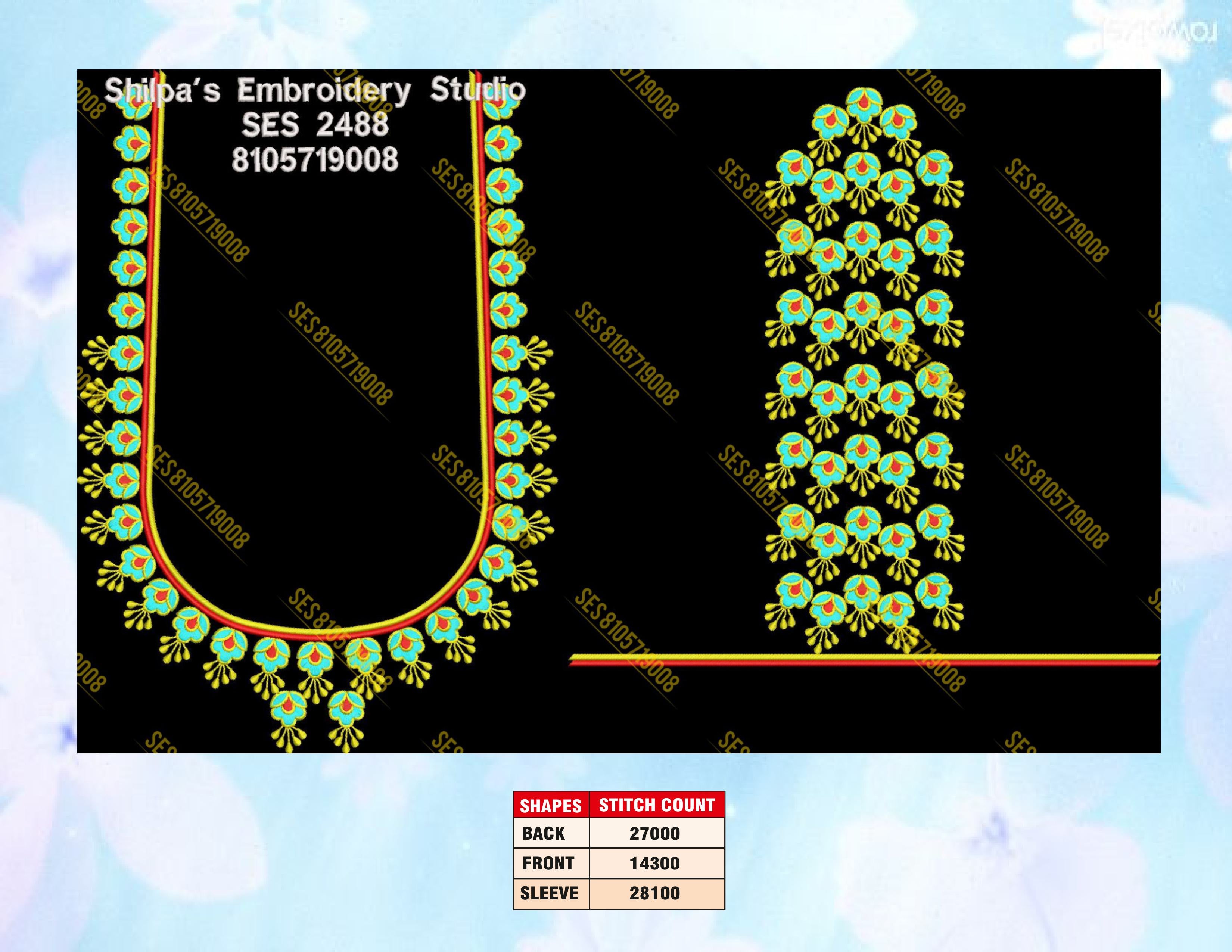 Embroidery Designs 2401-2500 Series