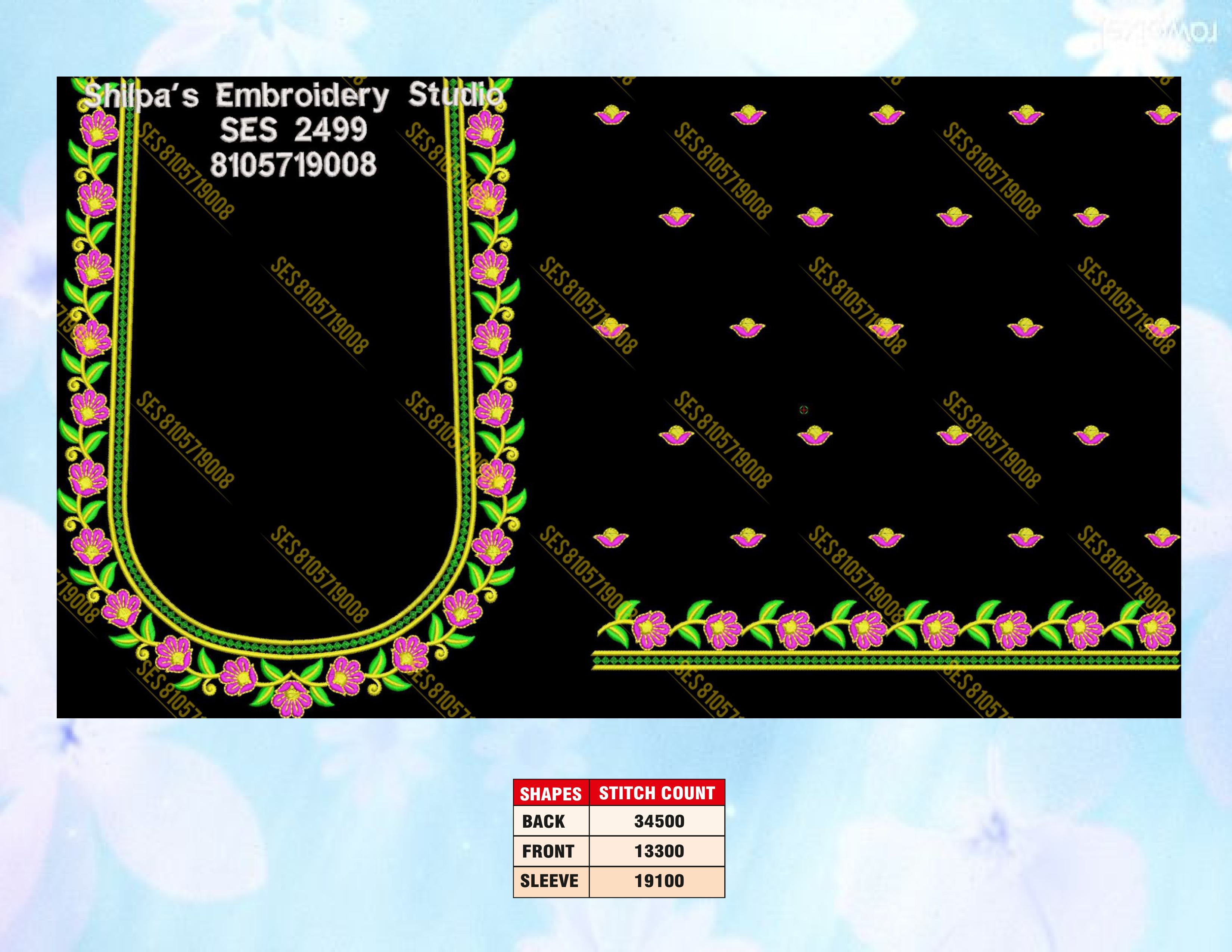 Embroidery Designs 2401-2500 Series