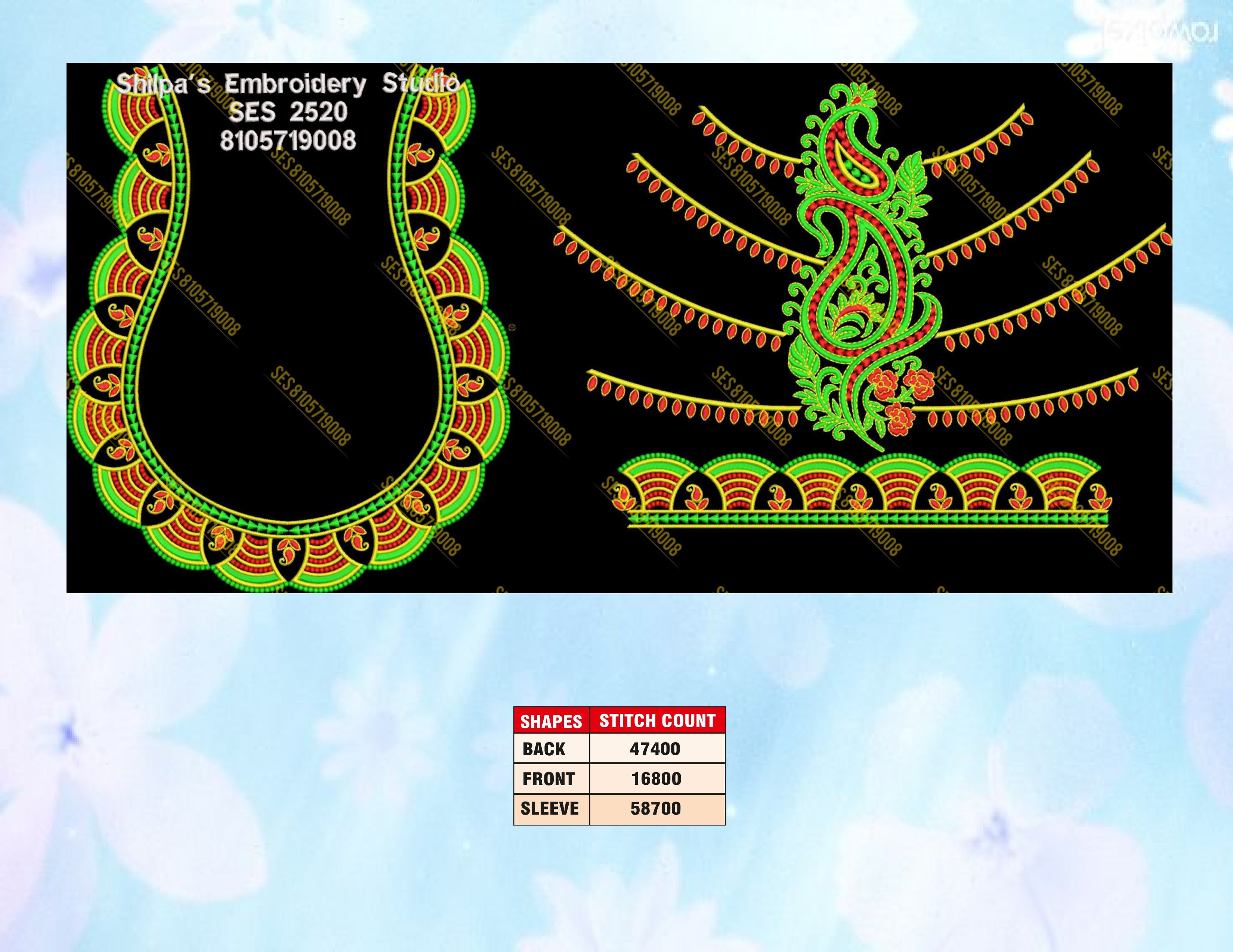 Embroidery Designs 2501-2600 Series