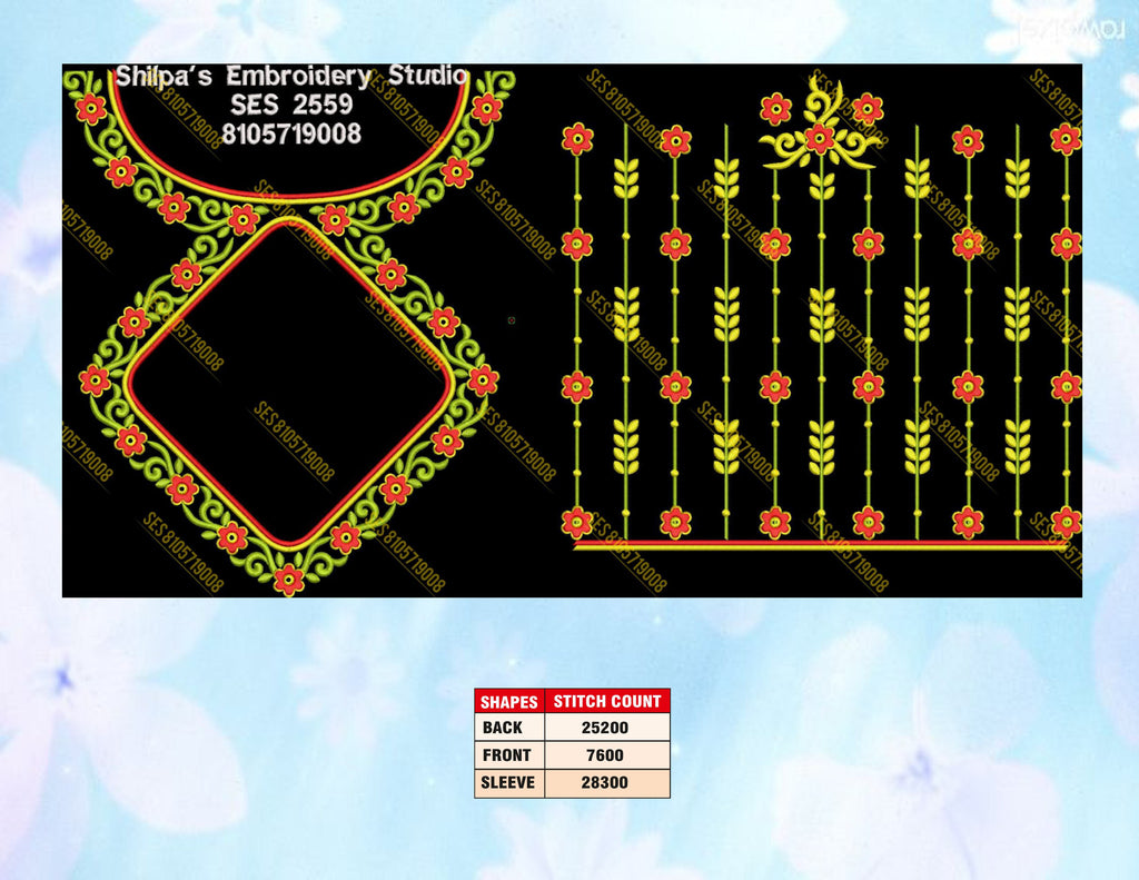 Embroidery Designs 2501-2600 Series