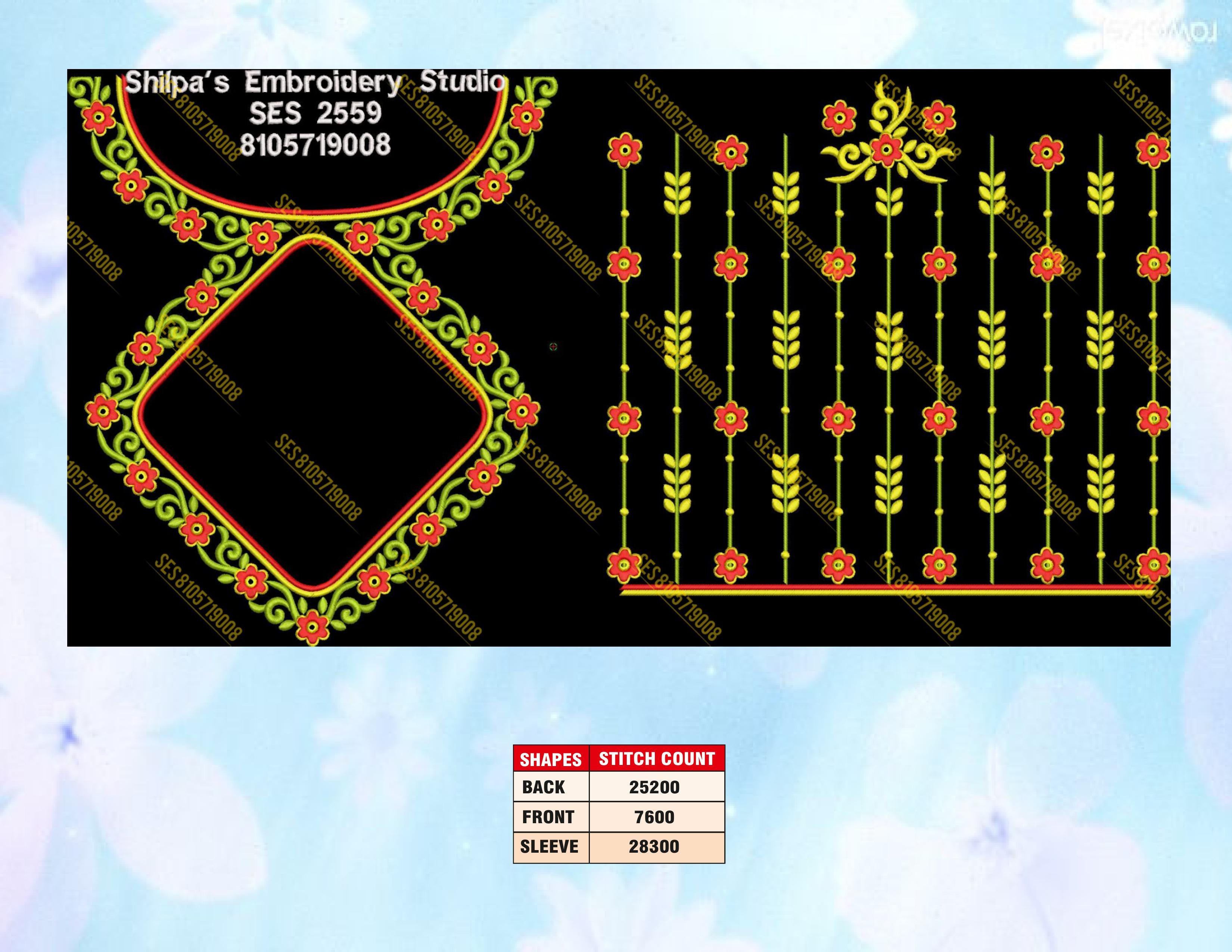 Embroidery Designs 2501-2600 Series
