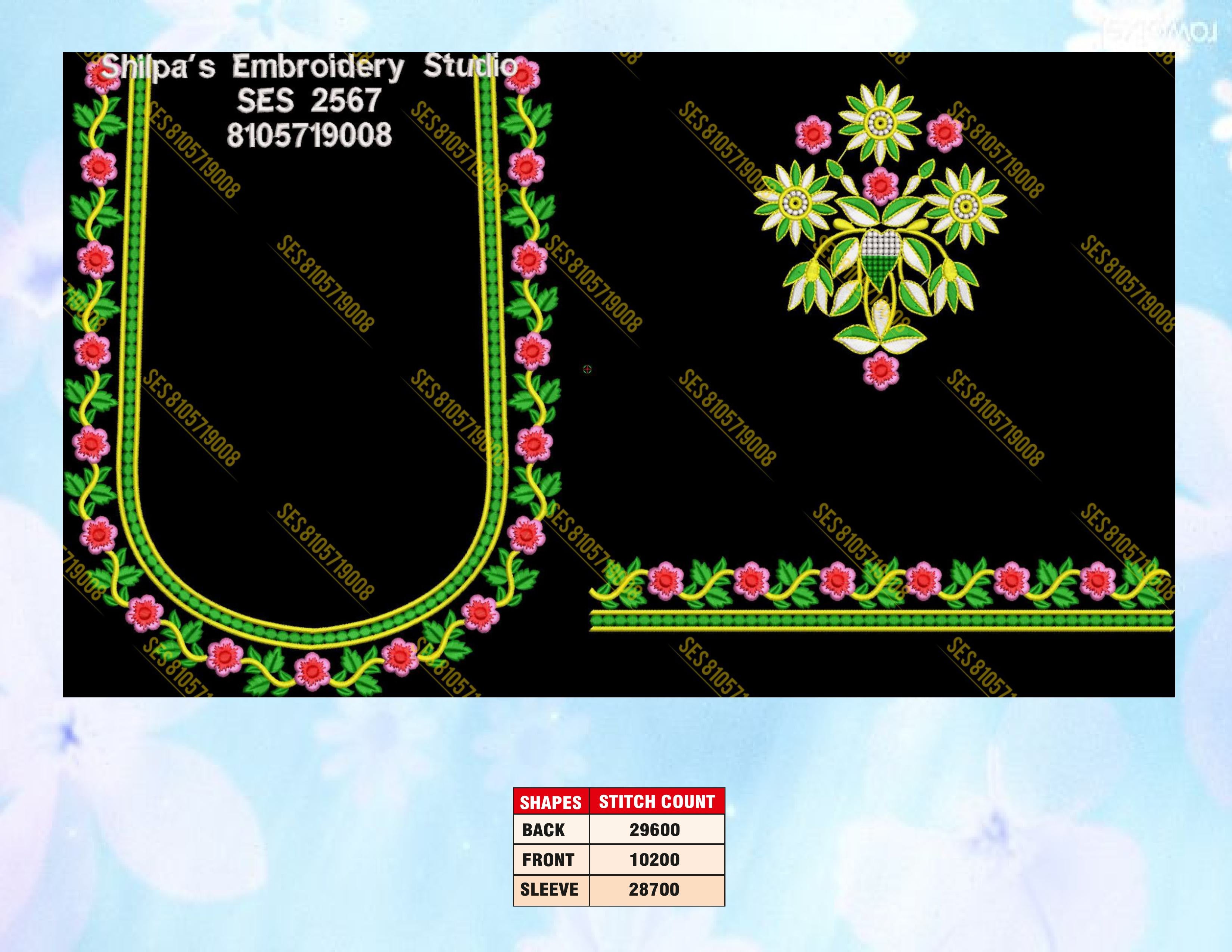 Embroidery Designs 2501-2600 Series