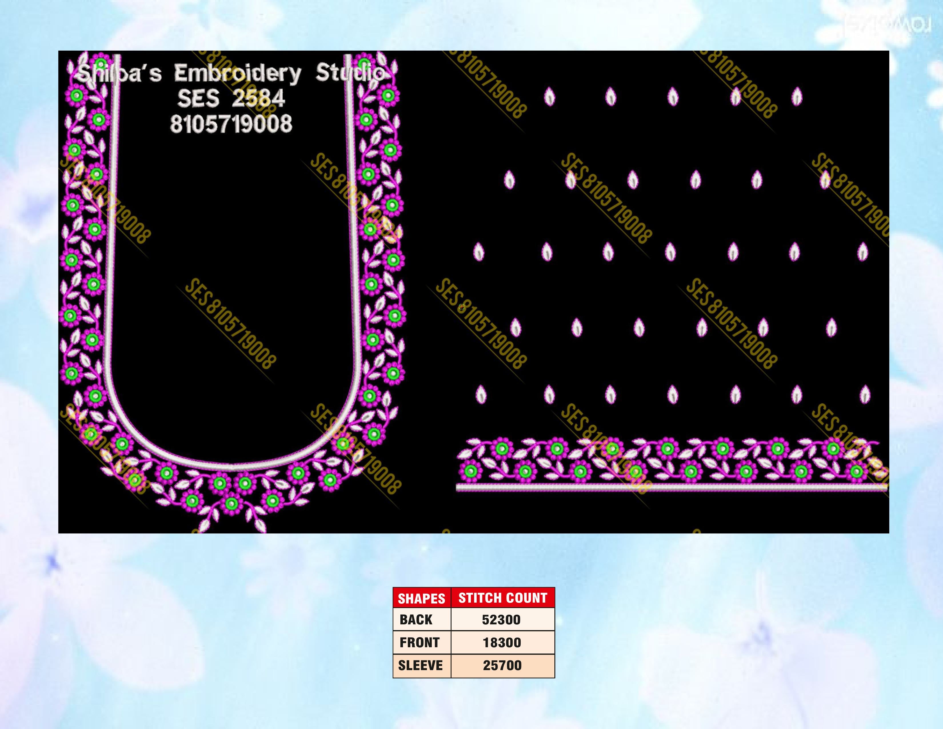 Embroidery Designs 2501-2600 Series
