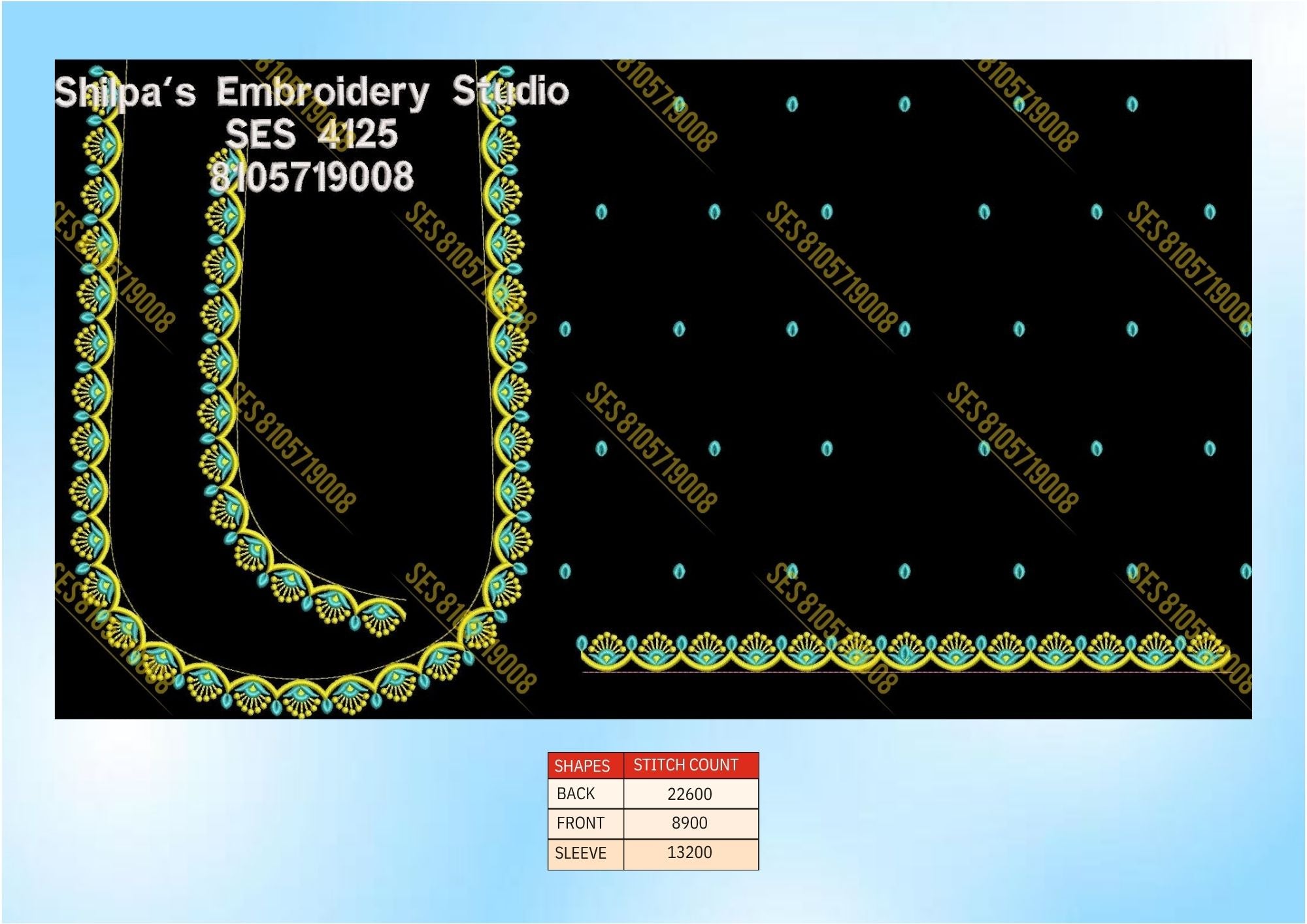 Embroidery Designs 4101-4200 Series