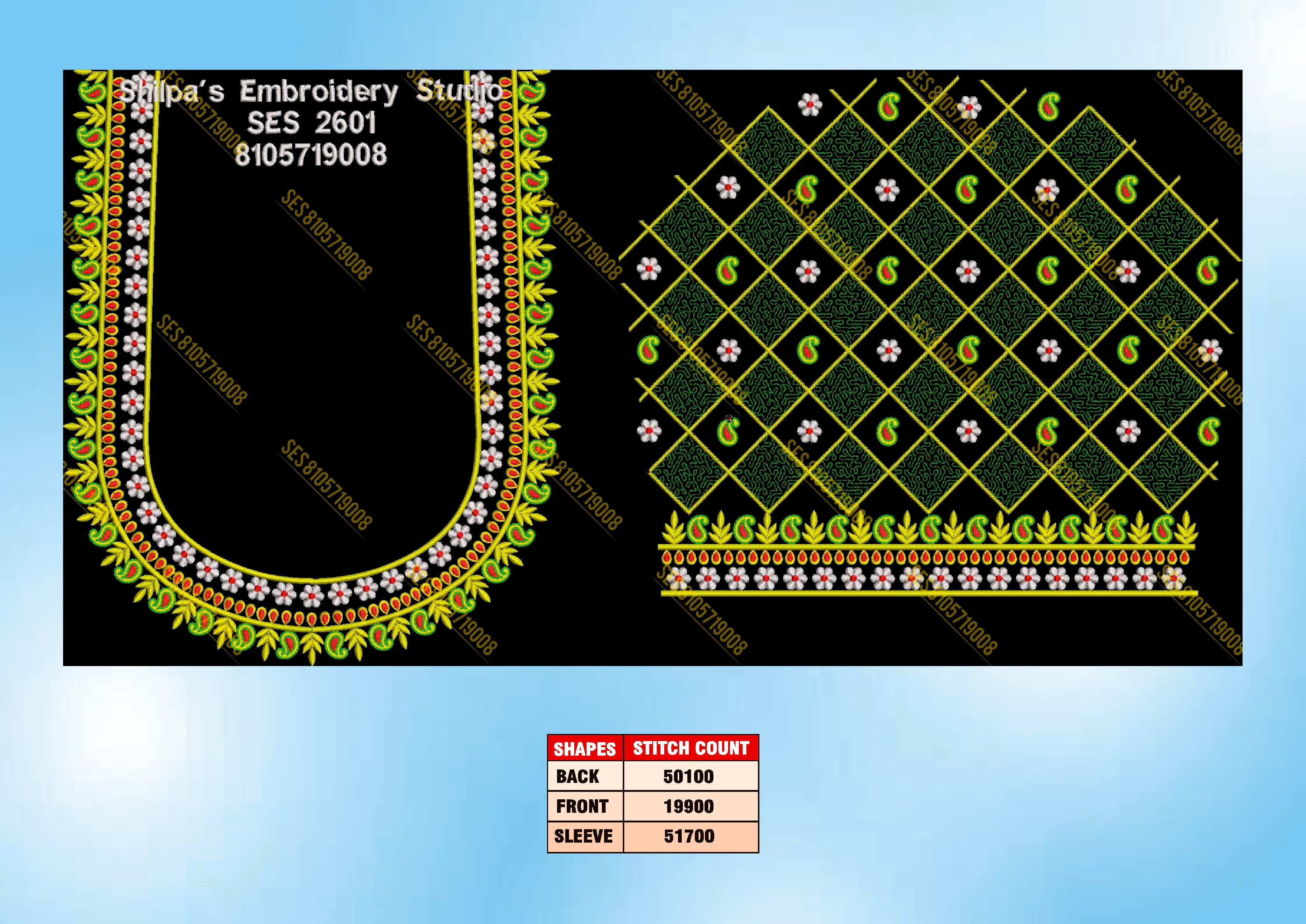 Embroidery Designs 2601-2700 Series